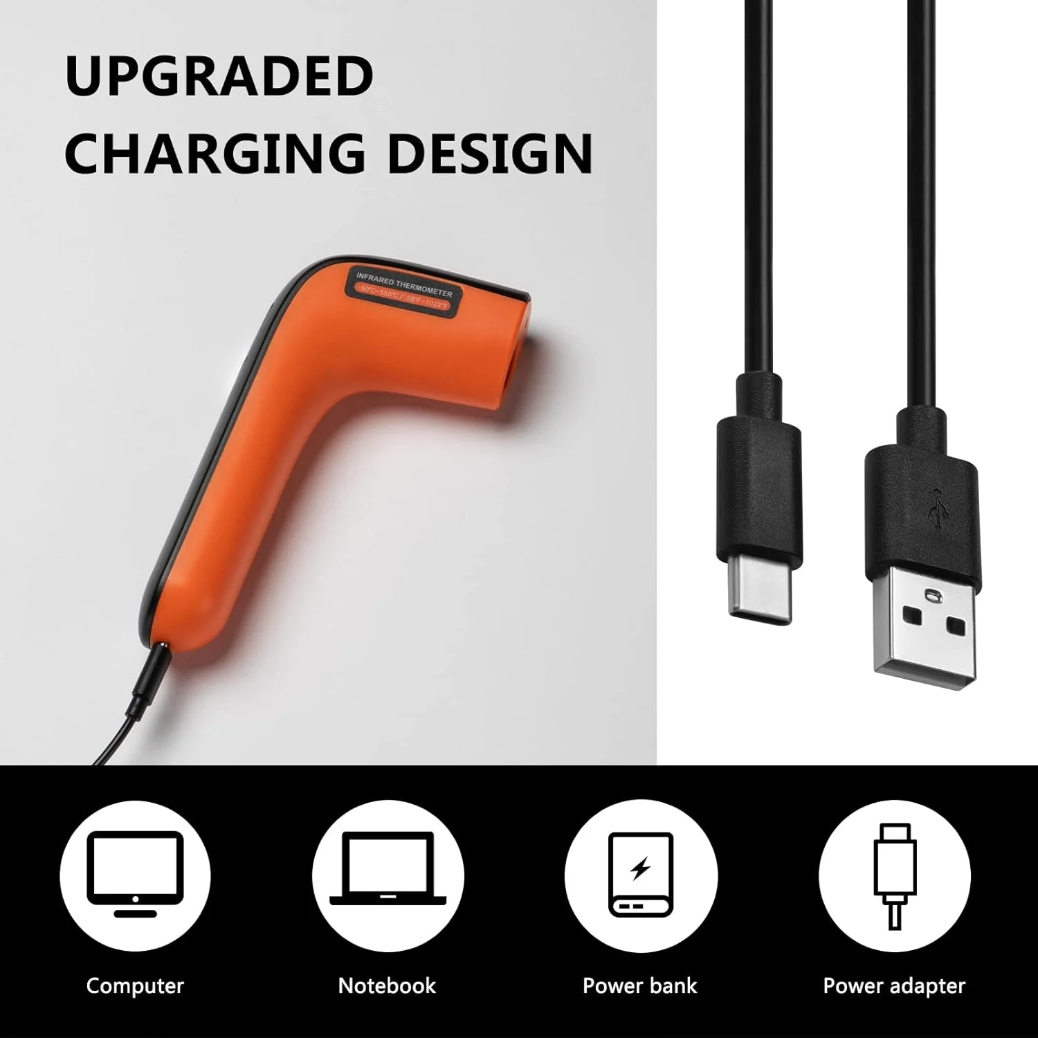 دماسنج مادون قرمز دیجیتال INKBIRD مدل INK-IFT02، دماسنج صنعتی غیر تماسی، دماسنج لیزری IR، نمایشگر ℃، خواندن سریع 0.5 ثانیه ای خاموش شدن خودکار عملکرد تک کلید برای کباب کردن، نگهداری خودرو دماسنج مادون قرمز دیجیتال INKBIRD مدل INK-IFT02، دماسنج صنعتی غیر تماسی، دماسنج لیزری IR، نمایشگر ℃، خواندن سریع 0.5 ثانیه ای خاموش شدن خودکار عملکرد تک کلید برای کباب کردن، نگهداری خودرو