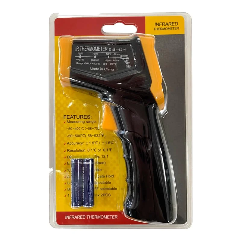 دماسنج مادون قرمز دیجیتال برای پخت و پز، باربیکیو، فر پیتزا، دماسنج IR با نور پس زمینه، -50℃~500℃ دماسنج لیزری حرارتی غیر تماسی دستی (غیر پزشکی) دماسنج مادون قرمز دیجیتال برای پخت و پز، باربیکیو، فر پیتزا، دماسنج IR با نور پس زمینه، -50℃~500℃ دماسنج لیزری حرارتی غیر تماسی دستی (غیر پزشکی)