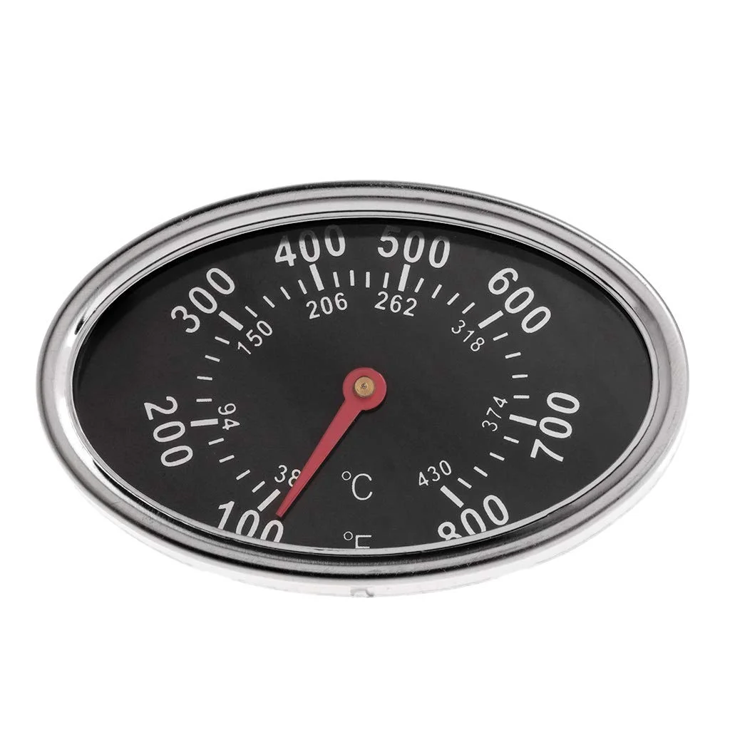 دماسنج، 430 درجه سانتیگراد، بیضی شکل، برای باربیکیو، دودی کردن، گریل، نمایشگر دمای صفحه ای، جایگزین دماسنج، 430 درجه سانتیگراد، بیضی شکل، برای باربیکیو، دودی کردن، گریل، نمایشگر دمای صفحه ای، جایگزین