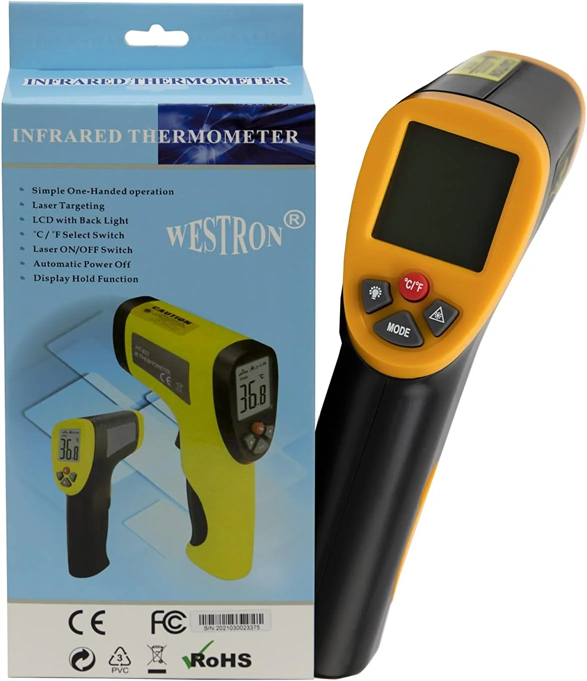 دماسنج مادون قرمز وسترون 1080، تفنگ دمای حرارت برای پخت و پز، ابزار لیزری IR سطحی برای فر پیتزا، گوشت، تابه، گریل، HVAC، موتور، لوازم جانبی، -50 درجه سانتیگراد تا 550 درجه سانتیگراد، زرد دماسنج مادون قرمز وسترون 1080، تفنگ دمای حرارت برای پخت و پز، ابزار لیزری IR سطحی برای فر پیتزا، گوشت، تابه، گریل، HVAC، موتور، لوازم جانبی، -50 درجه سانتیگراد تا 550 درجه سانتیگراد، زرد