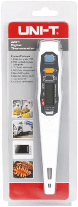 دماسنج دیجیتال قلمی یونی تی مدل Uni-T-A61 (محدوده -40 تا 250 درجه سانتیگراد)