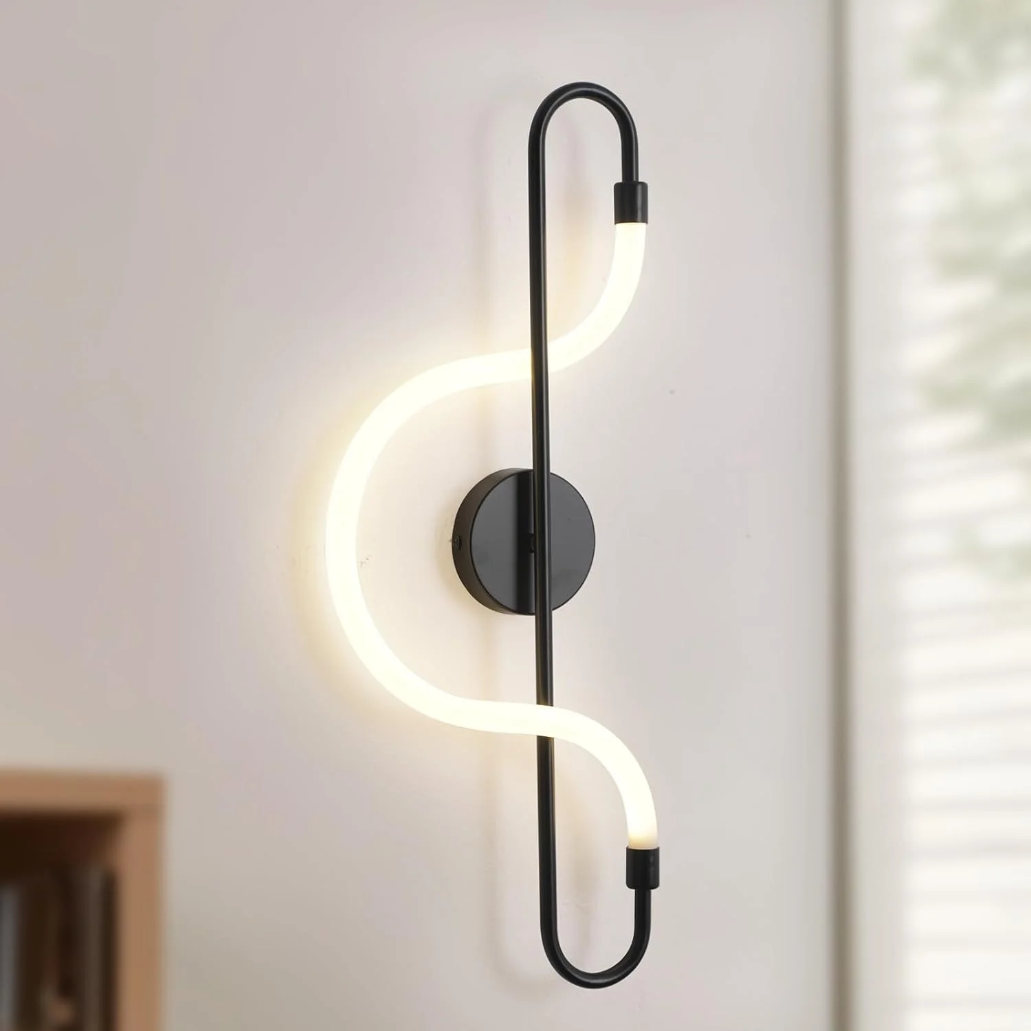 چراغ دیواری ال ای دی مدرن یاتای، چراغ دیواری مستطیلی مینیمالیستی 12 وات با کنترل سوئیچ، آباژور اکریلیک و فلزی 3000K-6000K برای اتاق خواب، راهرو، اتاق غذاخوری، کنار آینه، مشکی، 60 سانتی متر چراغ دیواری ال ای دی مدرن یاتای، چراغ دیواری مستطیلی مینیمالیستی 12 وات با کنترل سوئیچ، آباژور اکریلیک و فلزی 3000K-6000K برای اتاق خواب، راهرو، اتاق غذاخوری، کنار آینه، مشکی، 60 سانتی متر