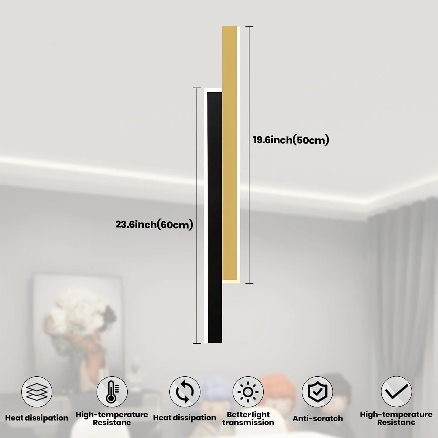 چراغ دیواری مدرن YATAI، چراغ دیواری LED باریک و بلند، چراغ دیواری داخلی، روشنایی دیواری ساده برای اتاق نشیمن، اتاق خواب، چراغ کنار تخت چراغ دیواری مدرن YATAI، چراغ دیواری LED باریک و بلند، چراغ دیواری داخلی، روشنایی دیواری ساده برای اتاق نشیمن، اتاق خواب، چراغ کنار تخت