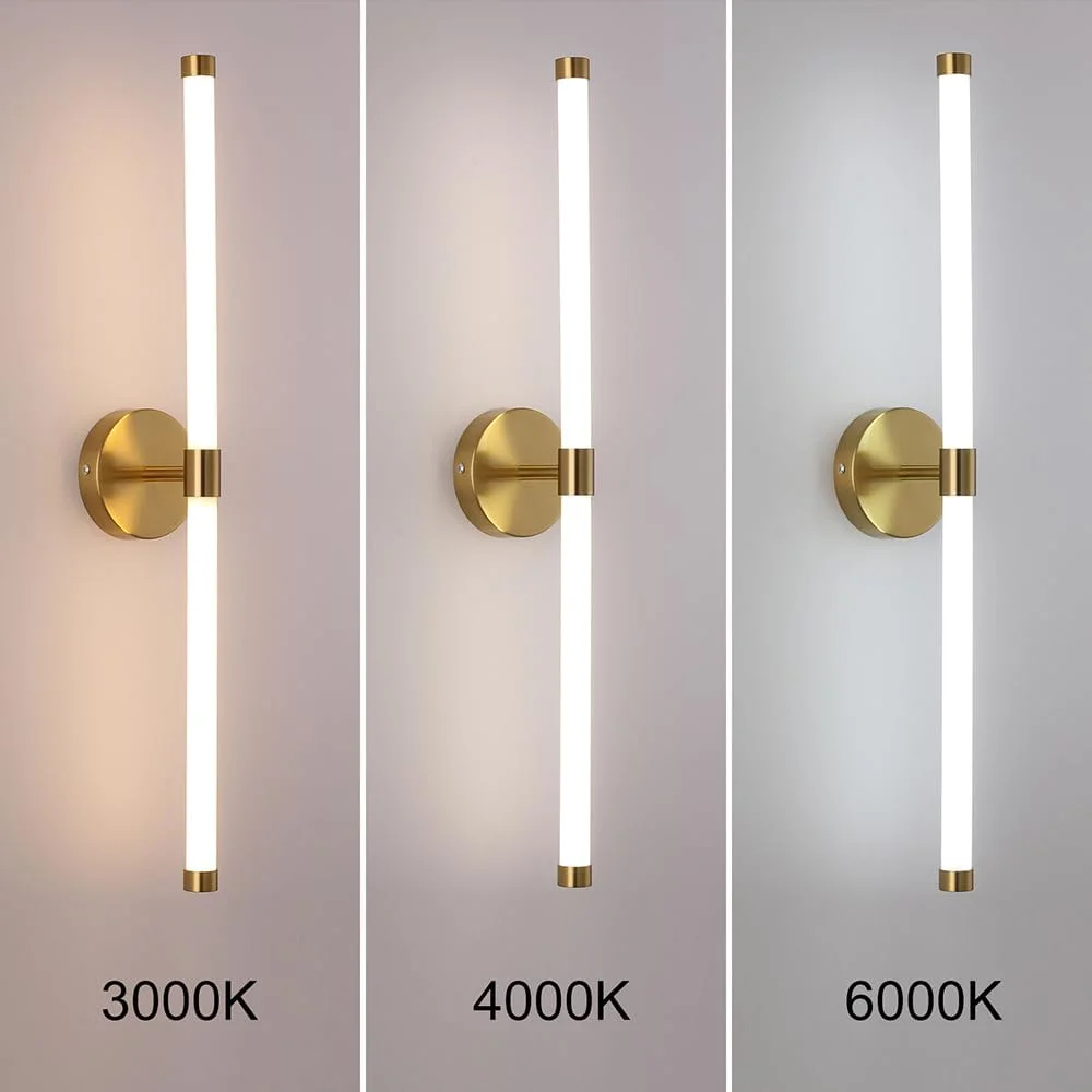 چراغ دیواری مدرن و بلند YFMYY، چراغ دیواری لوله اکریلیک، چراغ های دیواری LED طلایی، نورپردازی دیواری دکوراسیون داخلی با سه دمای رنگ برای اتاق خواب، حمام، اتاق نشیمن، آینه، میز کنار تخت چراغ دیواری مدرن و بلند YFMYY، چراغ دیواری لوله اکریلیک، چراغ های دیواری LED طلایی، نورپردازی دیواری دکوراسیون داخلی با سه دمای رنگ برای اتاق خواب، حمام، اتاق نشیمن، آینه، میز کنار تخت