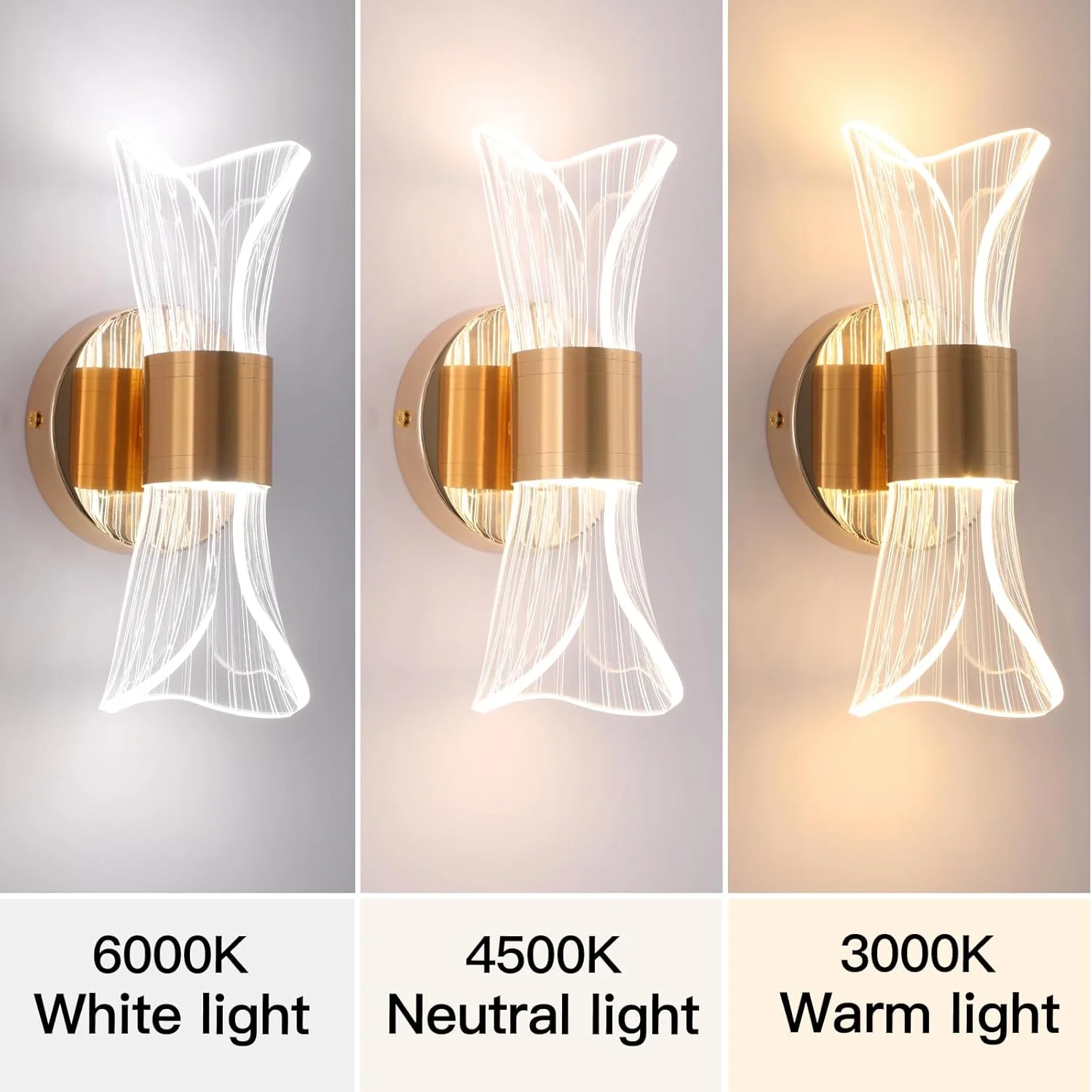 چراغ دیواری مدرن اتاق خواب YATAI، چراغ دیواری ساده طلایی LED با صفحه راهنمای نور، چراغ دیواری آکریلیک دیمر پذیر برای اتاق نشیمن، راهرو، اتاق خواب، پله ها، 10 وات چراغ دیواری مدرن اتاق خواب YATAI، چراغ دیواری ساده طلایی LED با صفحه راهنمای نور، چراغ دیواری آکریلیک دیمر پذیر برای اتاق نشیمن، راهرو، اتاق خواب، پله ها، 10 وات