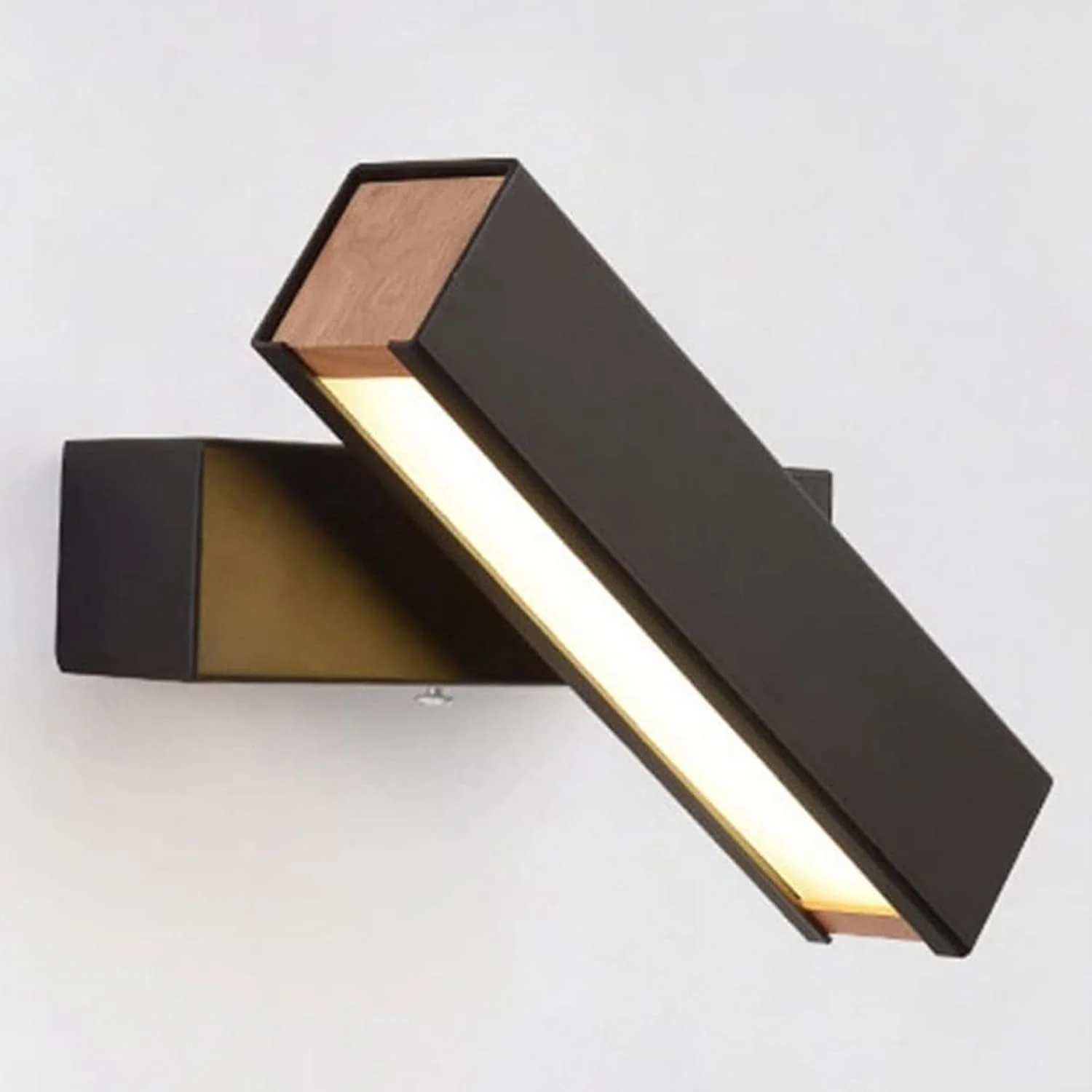 چراغ دیواری چوبی با نور گرم (3000K)، چراغ دیواری LED مدرن و ساده کنار تختی، چراغ دیواری چوبی قابل چرخش 270 درجه، قابل نصب روی دیوار یا سقف، مناسب برای اتاق نشیمن، مشکی چراغ دیواری چوبی با نور گرم (3000K)، چراغ دیواری LED مدرن و ساده کنار تختی، چراغ دیواری چوبی قابل چرخش 270 درجه، قابل نصب روی دیوار یا سقف، مناسب برای اتاق نشیمن، مشکی