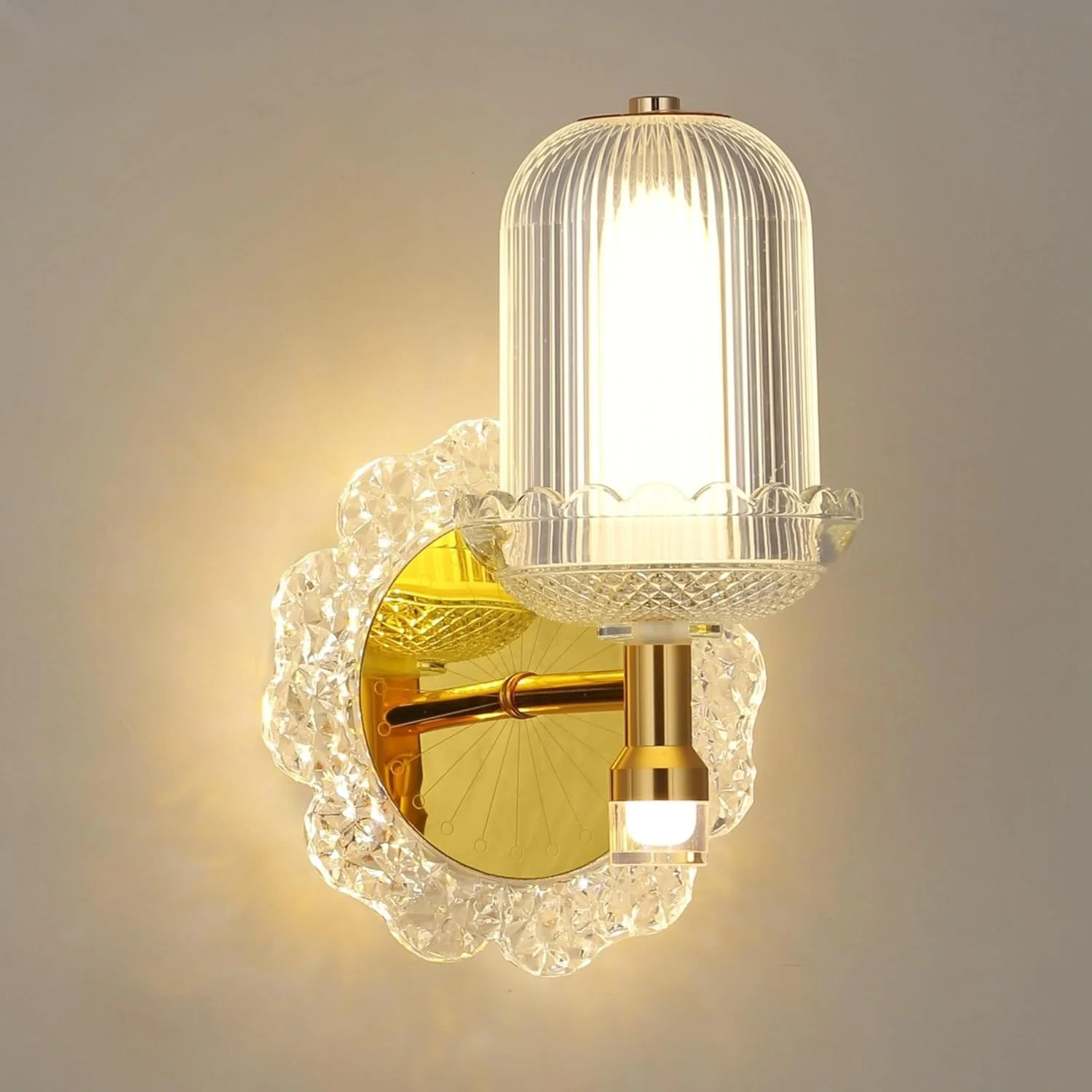 چراغ دیواری کروی مدرن V.MAX، طلایی، LED سفید گرم، پایه E27، چراغ دیواری داخلی برای اتاق خواب، اتاق نشیمن، راهرو، حمام، سازگار با LED E27 (V-WL24610RF-A) چراغ دیواری کروی مدرن V.MAX، طلایی، LED سفید گرم، پایه E27، چراغ دیواری داخلی برای اتاق خواب، اتاق نشیمن، راهرو، حمام، سازگار با LED E27 (V-WL24610RF-A)