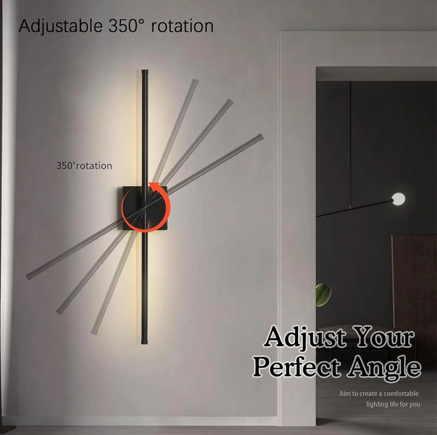 چراغ دیواری LED قابل شارژ TZSMUM با باتری USB، دارای کلید کنترل از راه دور، چراغ دیواری بلند، چرخش 350 درجه، مناسب اتاق نشیمن و اتاق خواب مدرن (گرد طلایی، 2 عدد) چراغ دیواری LED قابل شارژ TZSMUM با باتری USB، دارای کلید کنترل از راه دور، چراغ دیواری بلند، چرخش 350 درجه، مناسب اتاق نشیمن و اتاق خواب مدرن (گرد طلایی، 2 عدد)