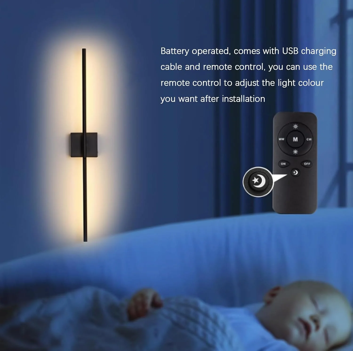 چراغ دیواری LED قابل شارژ TZSMUM با باتری USB، دارای کلید کنترل از راه دور، چراغ دیواری بلند، چرخش 350 درجه، مناسب اتاق نشیمن و اتاق خواب مدرن (گرد طلایی، 2 عدد) چراغ دیواری LED قابل شارژ TZSMUM با باتری USB، دارای کلید کنترل از راه دور، چراغ دیواری بلند، چرخش 350 درجه، مناسب اتاق نشیمن و اتاق خواب مدرن (گرد طلایی، 2 عدد)