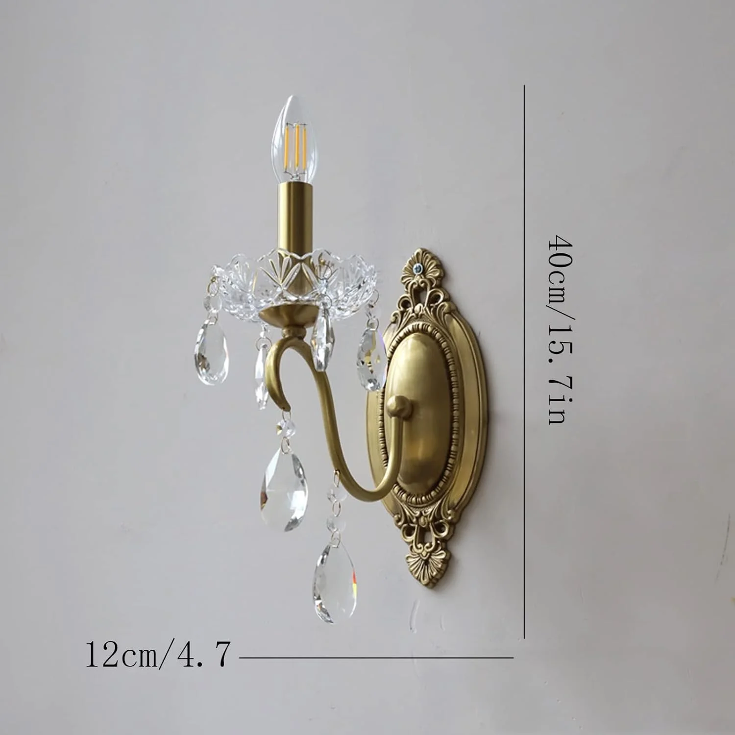 چراغ دیواری داخلی SUNESA، چراغ دیواری کریستالی وینتیج، چراغ دیواری مسی برای کنار تخت اتاق خواب، راهرو، راه پله چراغ دیواری داخلی SUNESA، چراغ دیواری کریستالی وینتیج، چراغ دیواری مسی برای کنار تخت اتاق خواب، راهرو، راه پله