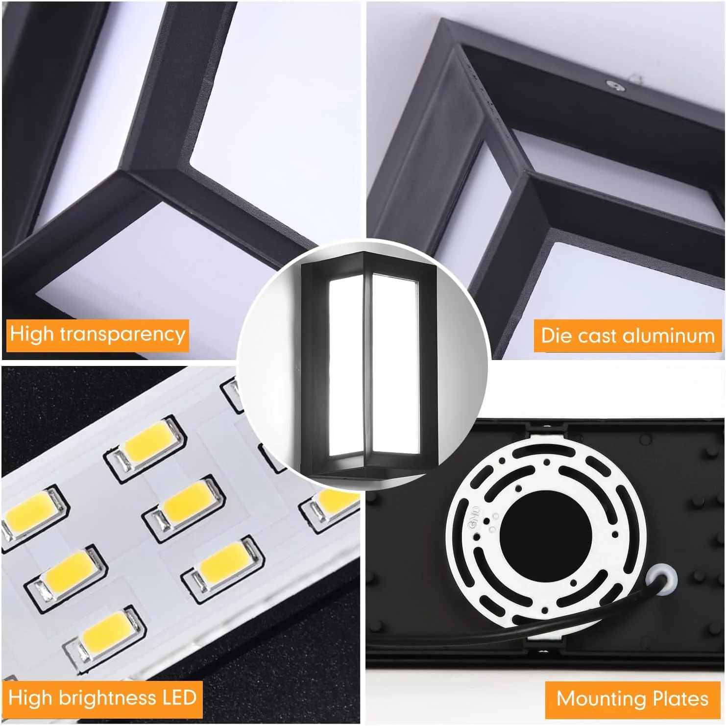 چراغهای دیواری فضای باز Sunseatop، بسته 2 عددی، چراغهای دیواری مدرن LED ایوان و پاسیو، 6000K سفید سرد، چراغهای دیواری بیرونی برای خانه، گاراژ، اتاق نشیمن، حیاط چراغهای دیواری فضای باز Sunseatop، بسته 2 عددی، چراغهای دیواری مدرن LED ایوان و پاسیو، 6000K سفید سرد، چراغهای دیواری بیرونی برای خانه، گاراژ، اتاق نشیمن، حیاط