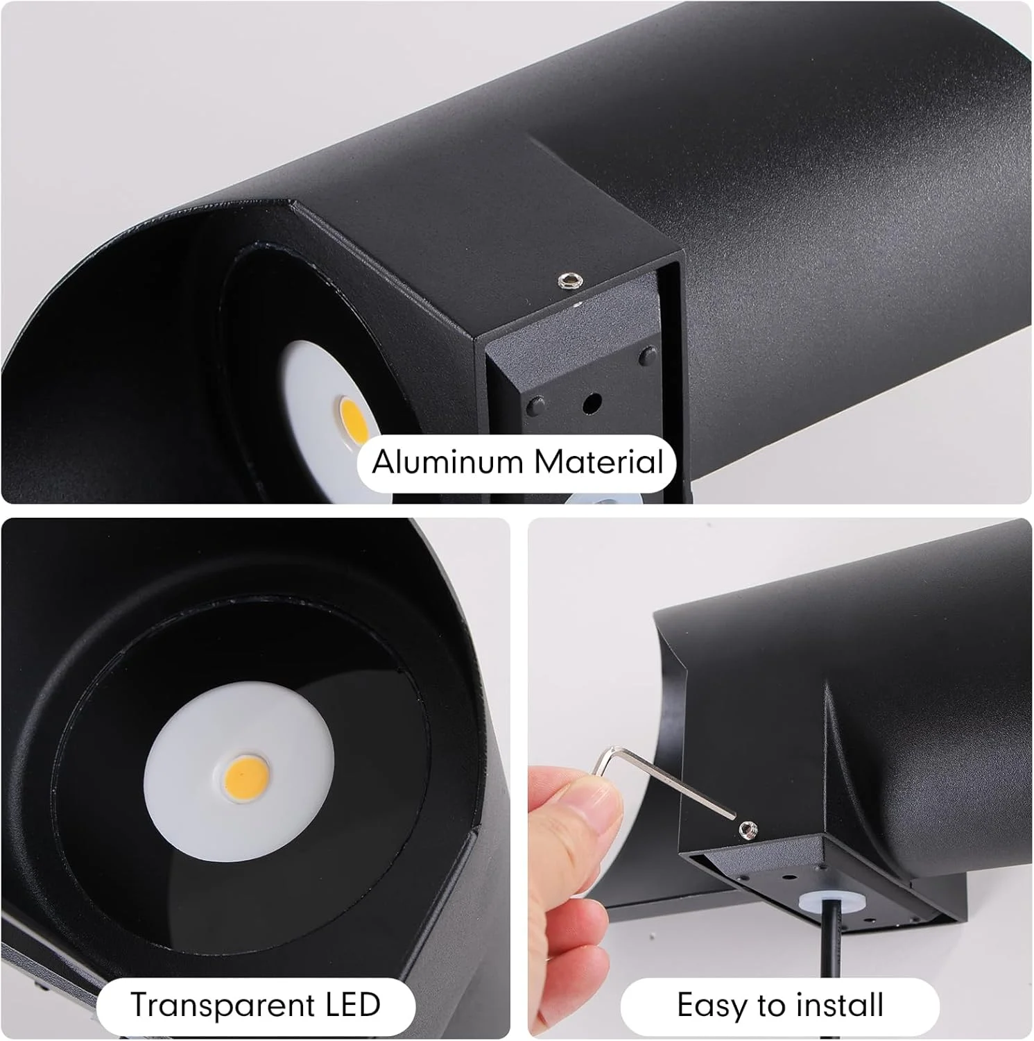 چراغ دیواری LED بیرونی، چراغ ایوان آلومینیومی مدرن مشکی، چراغ های ضد آب رو به بالا و پایین، چراغ دیواری حیاط با نور سفید گرم 3200K برای ایوان و گاراژ بیرونی چراغ دیواری LED بیرونی، چراغ ایوان آلومینیومی مدرن مشکی، چراغ های ضد آب رو به بالا و پایین، چراغ دیواری حیاط با نور سفید گرم 3200K برای ایوان و گاراژ بیرونی