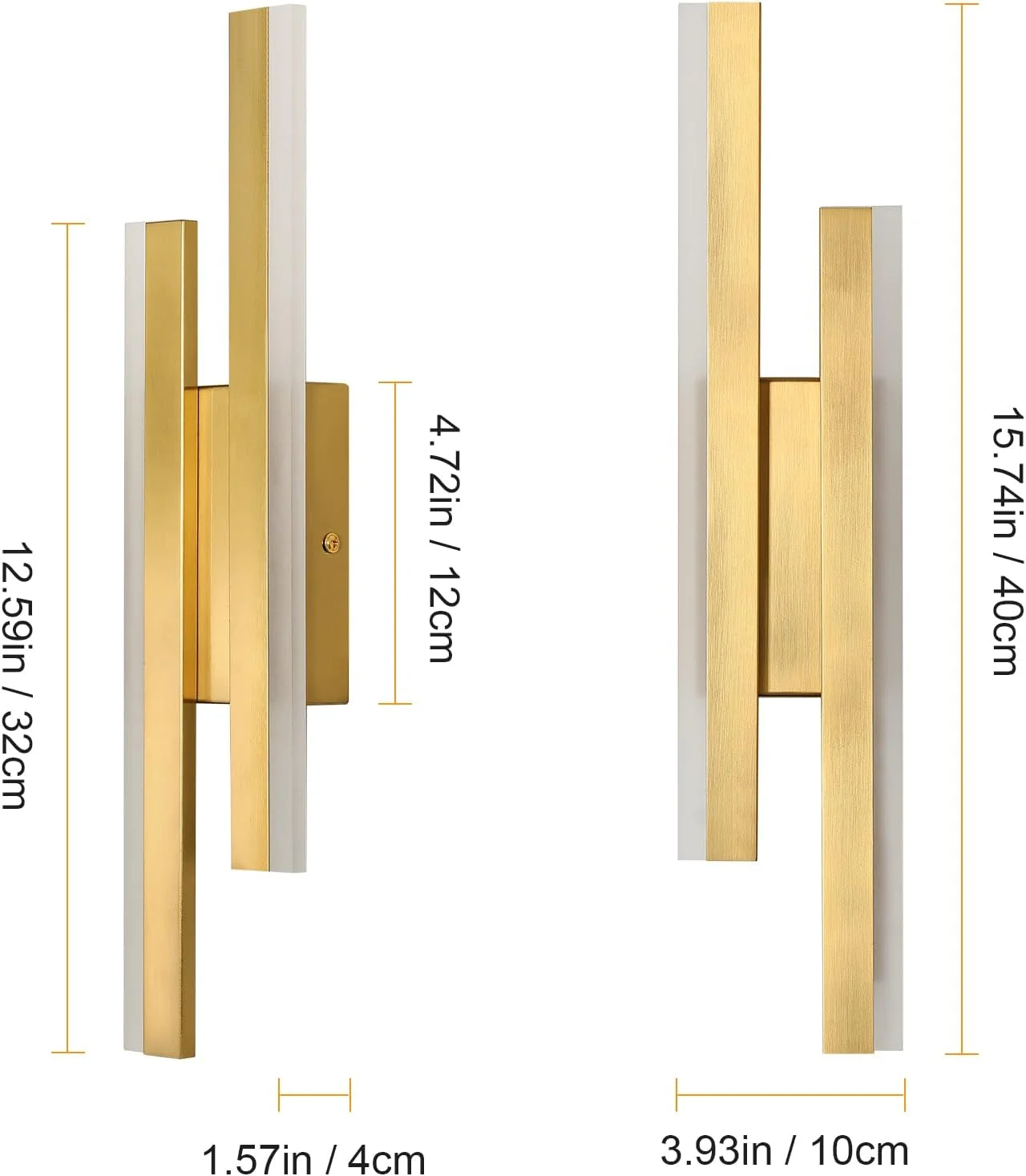 چراغ دیواری مدرن داخلی ریسروا، چراغ دیواری ال ای دی 16 وات با نور گرم 3000 کلوین، چراغ دیواری طلایی برای اتاق خواب، مطالعه، اتاق غذاخوری، راهرو، پله ها، طلایی چراغ دیواری مدرن داخلی ریسروا، چراغ دیواری ال ای دی 16 وات با نور گرم 3000 کلوین، چراغ دیواری طلایی برای اتاق خواب، مطالعه، اتاق غذاخوری، راهرو، پله ها، طلایی