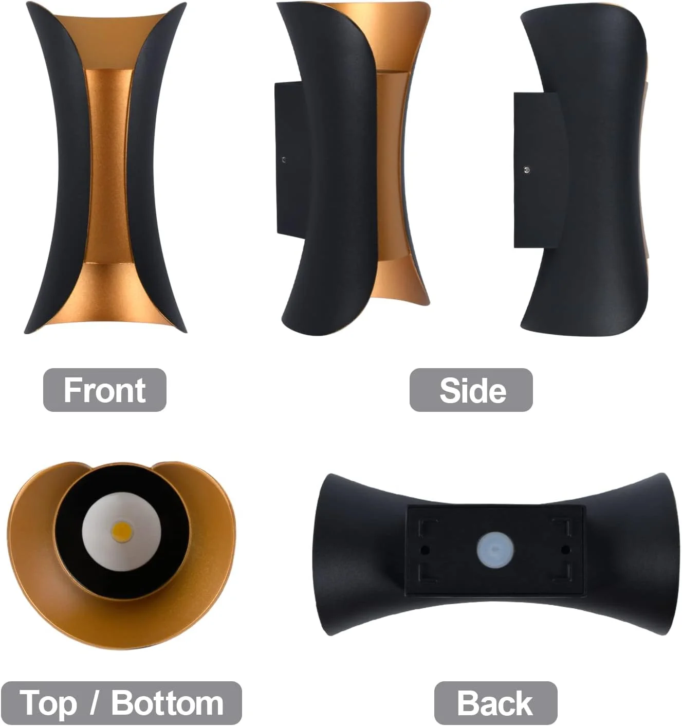 چراغ دیواری ال ای دی SPDYCESS 10 وات آلومینیومی مشکی، نور بالا و پایین، ضد آب مناسب فضای داخلی و خارجی، روشنایی برای اتاق نشیمن، اتاق خواب، دفتر، باغ، ایوان (سفید گرم، 3000K) چراغ دیواری ال ای دی SPDYCESS 10 وات آلومینیومی مشکی، نور بالا و پایین، ضد آب مناسب فضای داخلی و خارجی، روشنایی برای اتاق نشیمن، اتاق خواب، دفتر، باغ، ایوان (سفید گرم، 3000K)