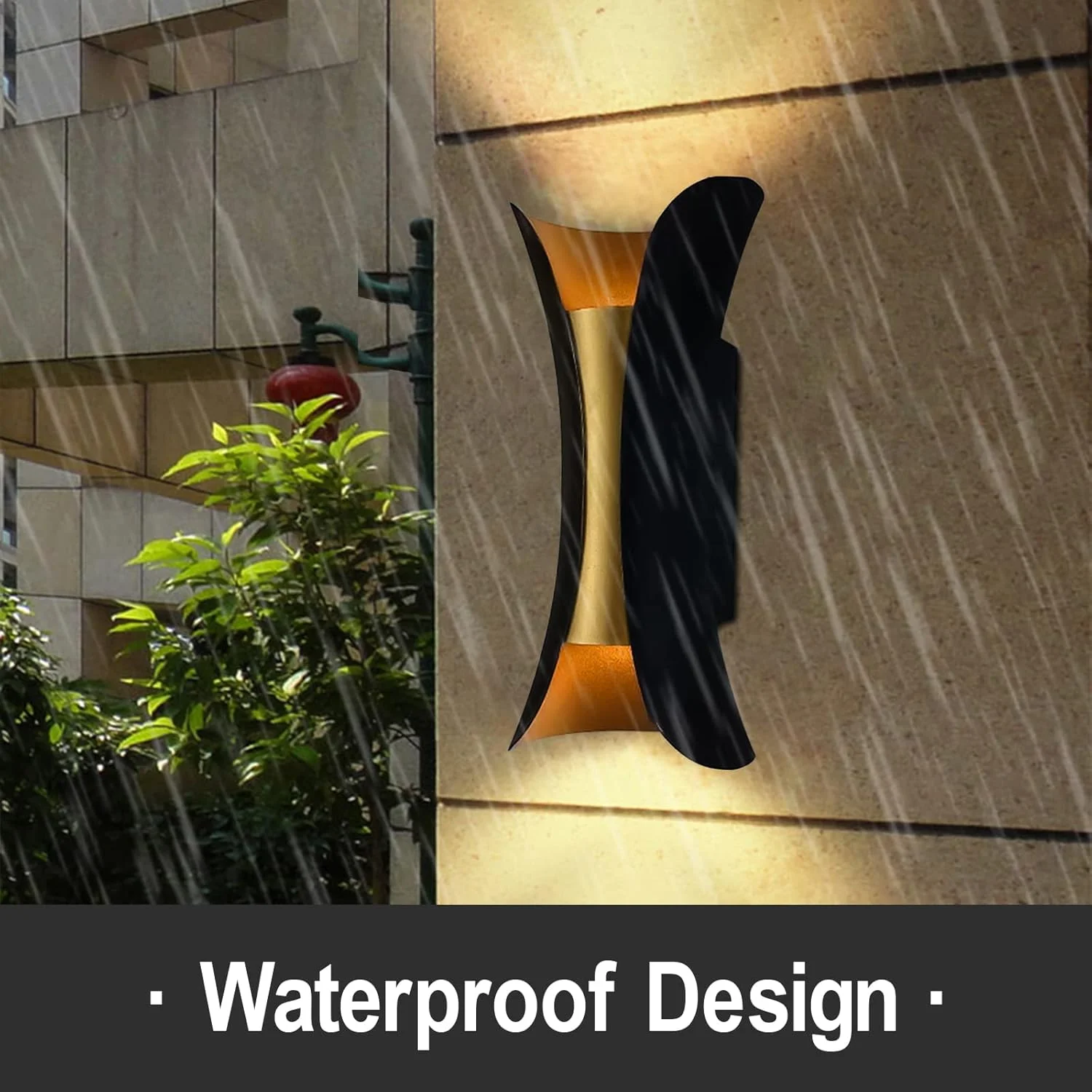 چراغ دیواری ال ای دی 10 وات آلومینیومی مشکی بالا پایین ضد آب مناسب فضای داخلی و خارجی برای اتاق نشیمن، اتاق خواب، دفتر کار، باغ و ایوان (سفید گرم، 3000K) چراغ دیواری ال ای دی 10 وات آلومینیومی مشکی بالا پایین ضد آب مناسب فضای داخلی و خارجی برای اتاق نشیمن، اتاق خواب، دفتر کار، باغ و ایوان (سفید گرم، 3000K)