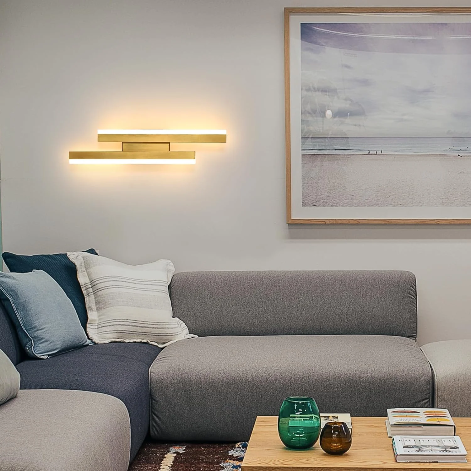 چراغ دیواری مدرن داخلی ریسروا، چراغ دیواری ال ای دی 16 وات با نور گرم 3000 کلوین، چراغ دیواری طلایی برای اتاق خواب، مطالعه، اتاق غذاخوری، راهرو، پله ها، طلایی چراغ دیواری مدرن داخلی ریسروا، چراغ دیواری ال ای دی 16 وات با نور گرم 3000 کلوین، چراغ دیواری طلایی برای اتاق خواب، مطالعه، اتاق غذاخوری، راهرو، پله ها، طلایی