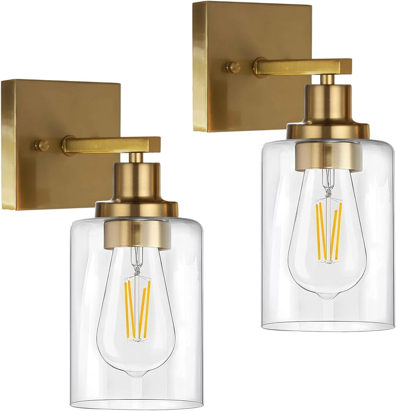 ست 2 عددی چراغ دیواری Redare، چراغ های دیواری، چراغ های روشنایی حمام، چراغ دیواری داخلی، چراغ های روشویی طلایی مات با سایه شیشه ای شفاف، چراغ ال ای دی دیواری مدرن برای راهرو، حمام، اتاق خواب (طلایی، ست 2 عددی) ست 2 عددی چراغ دیواری Redare، چراغ های دیواری، چراغ های روشنایی حمام، چراغ دیواری داخلی، چراغ های روشویی طلایی مات با سایه شیشه ای شفاف، چراغ ال ای دی دیواری مدرن برای راهرو، حمام، اتاق خواب (طلایی، ست 2 عددی)