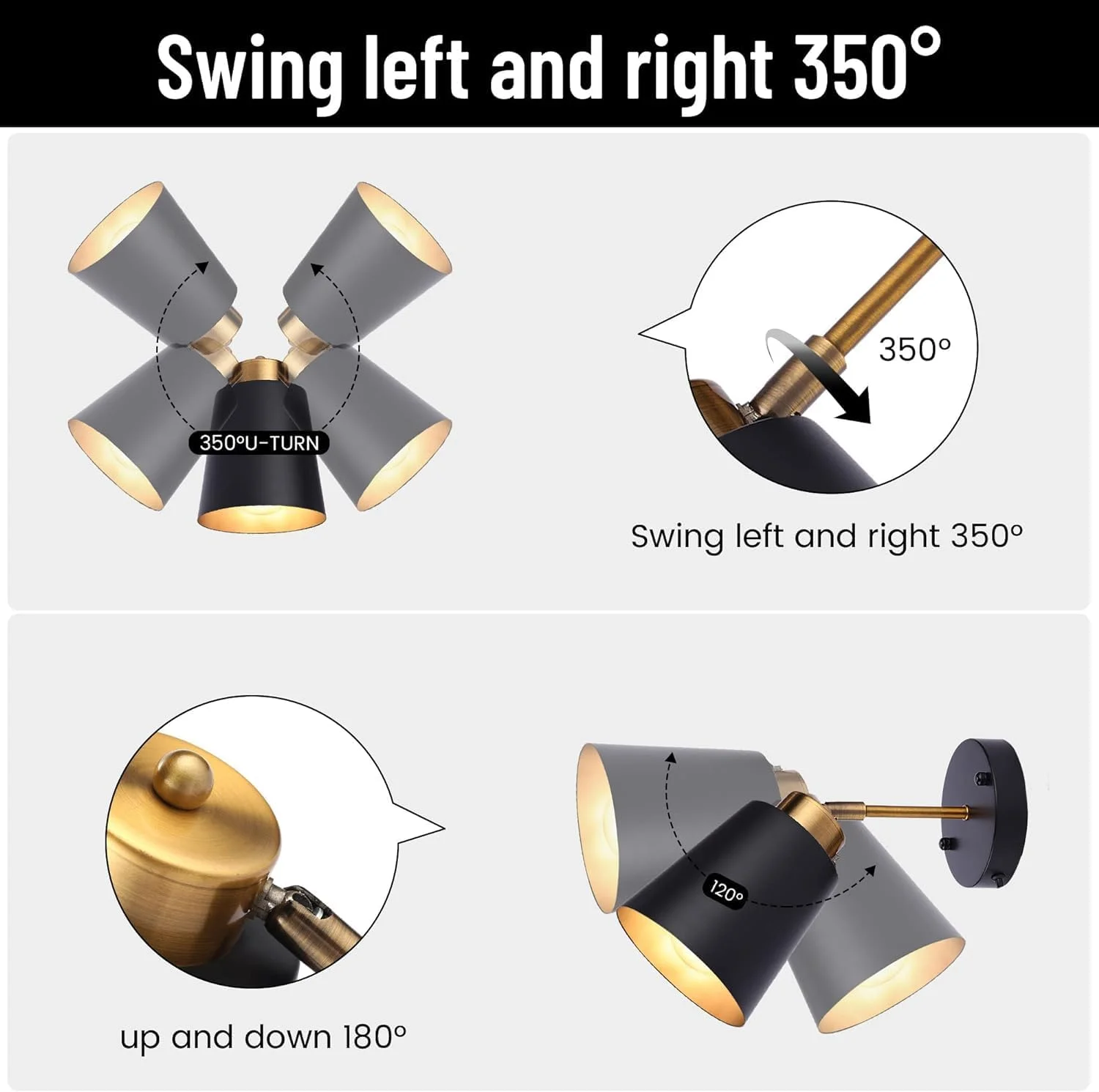 ست 2 عددی چراغ دیواری با سیم، دکور دیواری، چراغ دیواری با زاویه چرخان مشکی، چراغ مطالعه دیواری فلزی به سبک صنعتی قدیمی برای اتاق خواب، کنار تخت، اتاق نشیمن (مشکی) ست 2 عددی چراغ دیواری با سیم، دکور دیواری، چراغ دیواری با زاویه چرخان مشکی، چراغ مطالعه دیواری فلزی به سبک صنعتی قدیمی برای اتاق خواب، کنار تخت، اتاق نشیمن (مشکی)