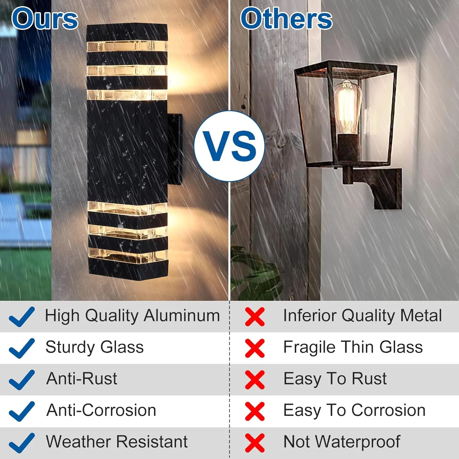 چراغ دیواری بیرونی، چراغ های ایوان مربعی LED بالا و پایین 3000K سفید گرم، چراغ دیواری مدرن آلومینیومی، چراغ های ایوان و پاسیو، چراغ بیرونی برای باغ، حیاط خلوت، گاراژ چراغ دیواری بیرونی، چراغ های ایوان مربعی LED بالا و پایین 3000K سفید گرم، چراغ دیواری مدرن آلومینیومی، چراغ های ایوان و پاسیو، چراغ بیرونی برای باغ، حیاط خلوت، گاراژ