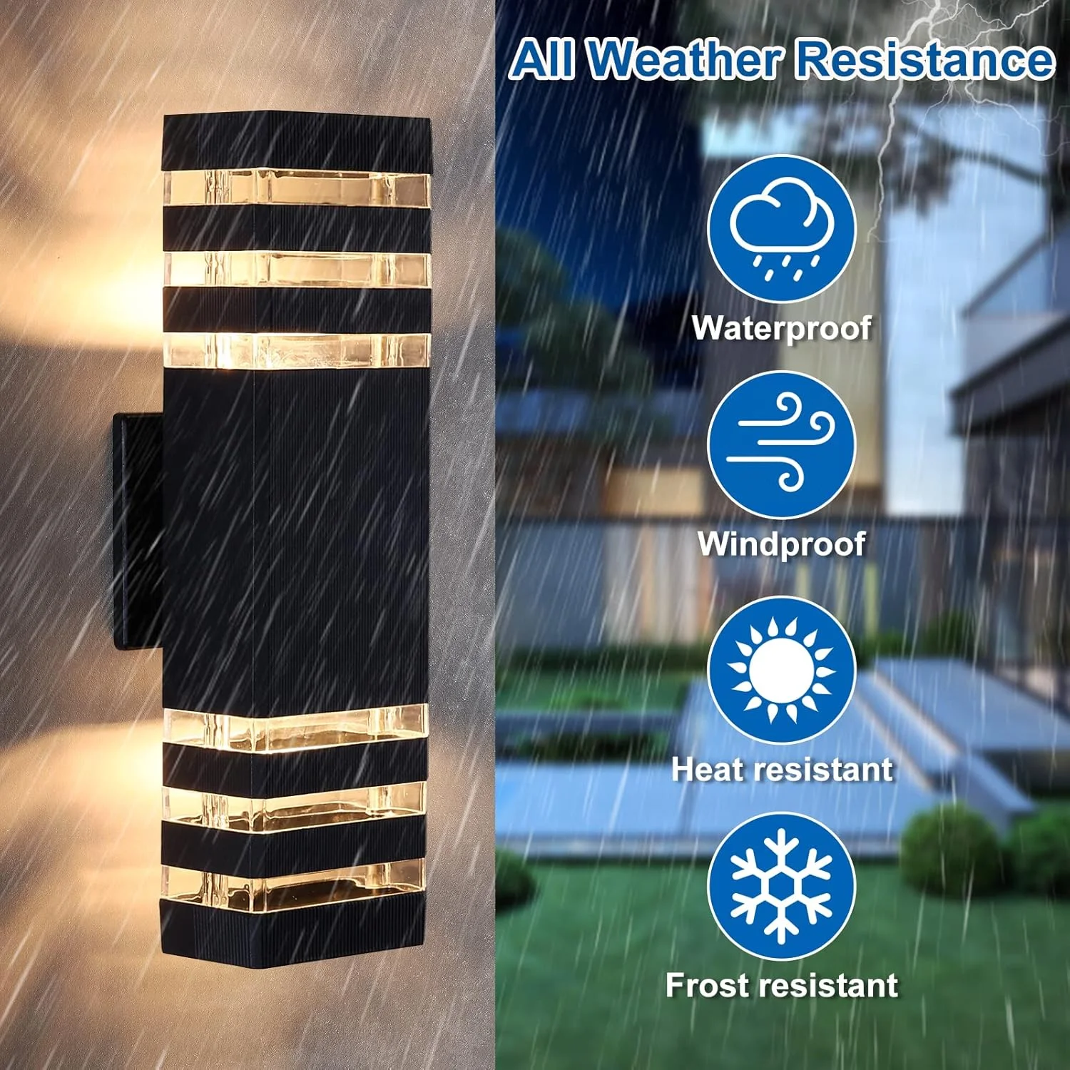 چراغ دیواری بیرونی، چراغ های ایوان مربعی LED بالا و پایین 3000K سفید گرم، چراغ دیواری مدرن آلومینیومی، چراغ های ایوان و پاسیو، چراغ بیرونی برای باغ، حیاط خلوت، گاراژ چراغ دیواری بیرونی، چراغ های ایوان مربعی LED بالا و پایین 3000K سفید گرم، چراغ دیواری مدرن آلومینیومی، چراغ های ایوان و پاسیو، چراغ بیرونی برای باغ، حیاط خلوت، گاراژ