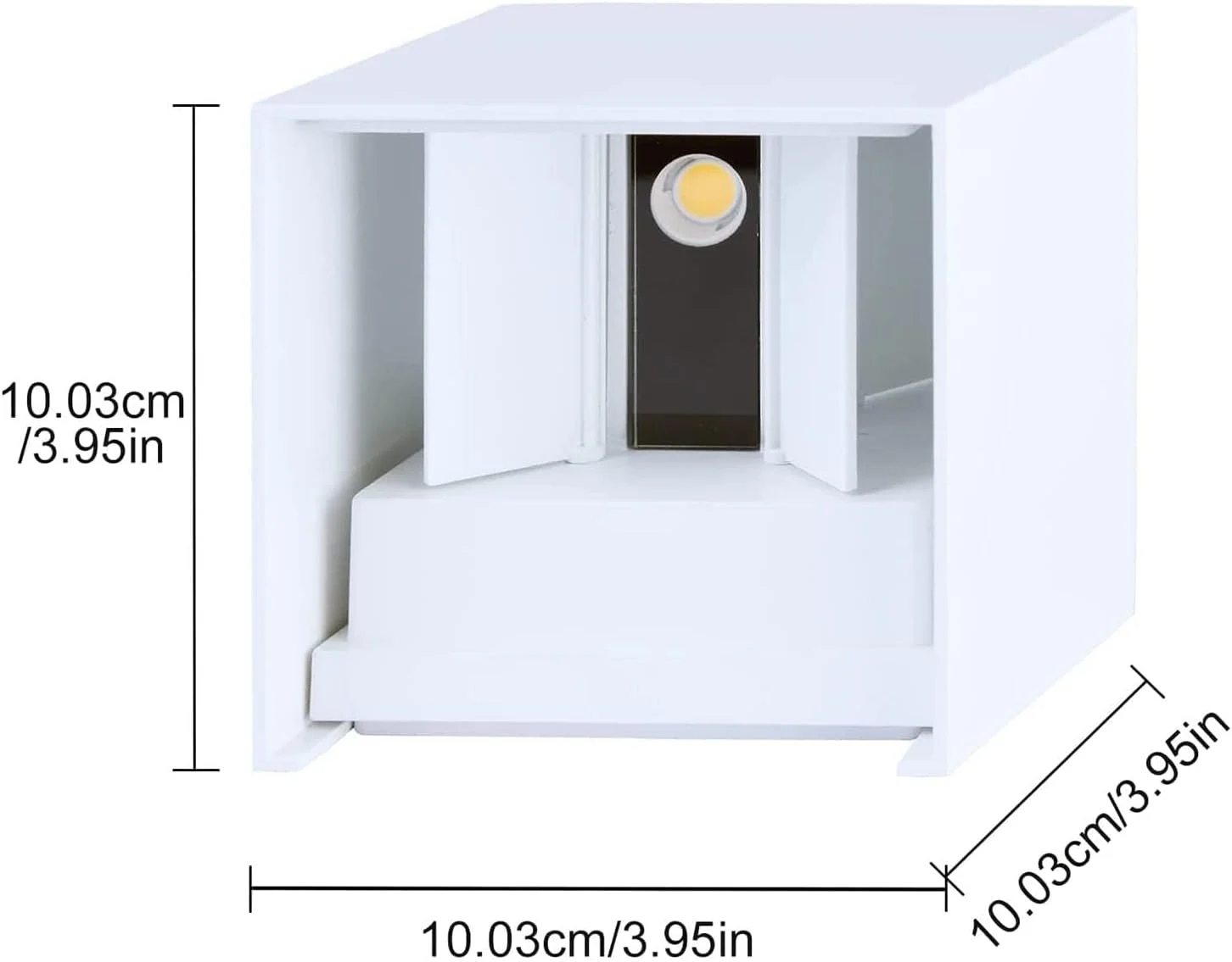 چراغ دیواری بالا و پایین LED برای اتاق نشیمن، چراغ دیواری بیرونی 12 وات IP65 3000k سفید، چراغ دیواری مربعی با پرتو قابل تنظیم، برای اتاق نشیمن، اتاق خواب، راهرو، (سفید) چراغ دیواری بالا و پایین LED برای اتاق نشیمن، چراغ دیواری بیرونی 12 وات IP65 3000k سفید، چراغ دیواری مربعی با پرتو قابل تنظیم، برای اتاق نشیمن، اتاق خواب، راهرو، (سفید)