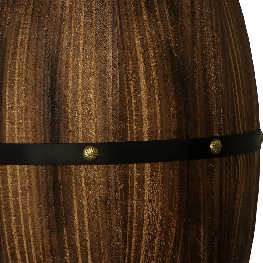 چراغ دیواری بشکه چوبی آنتیک Newrays با 2 خروجی، چراغ های دیواری داخلی بالا و پایین برای قسمت بار با تم استیم پانک