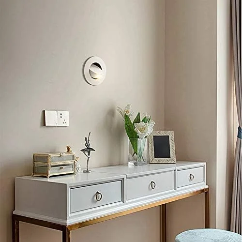 چراغ دیواری مدرن لومینتورس، چراغ دیواری توکار، چراغ مطالعه کنار تخت، چراغ راه پله/مسیر، کلید روشن/خاموش مخفی گیمبال، دایره آلومینیومی سفید، ال ای دی 3 وات سفید گرم 3000k، قابل تنظیم و چرخش چراغ دیواری مدرن لومینتورس، چراغ دیواری توکار، چراغ مطالعه کنار تخت، چراغ راه پله/مسیر، کلید روشن/خاموش مخفی گیمبال، دایره آلومینیومی سفید، ال ای دی 3 وات سفید گرم 3000k، قابل تنظیم و چرخش