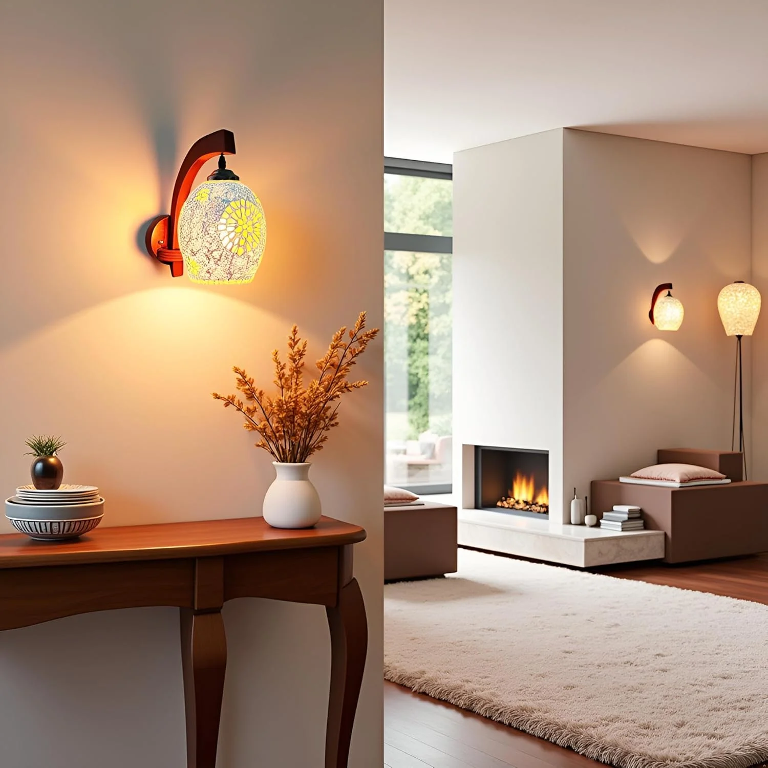 چراغ دیواری کلاسیک چوبی Lyse Decor، مناسب برای دکوراسیون منزل (WL 1) چراغ دیواری کلاسیک چوبی Lyse Decor، مناسب برای دکوراسیون منزل (WL 1)