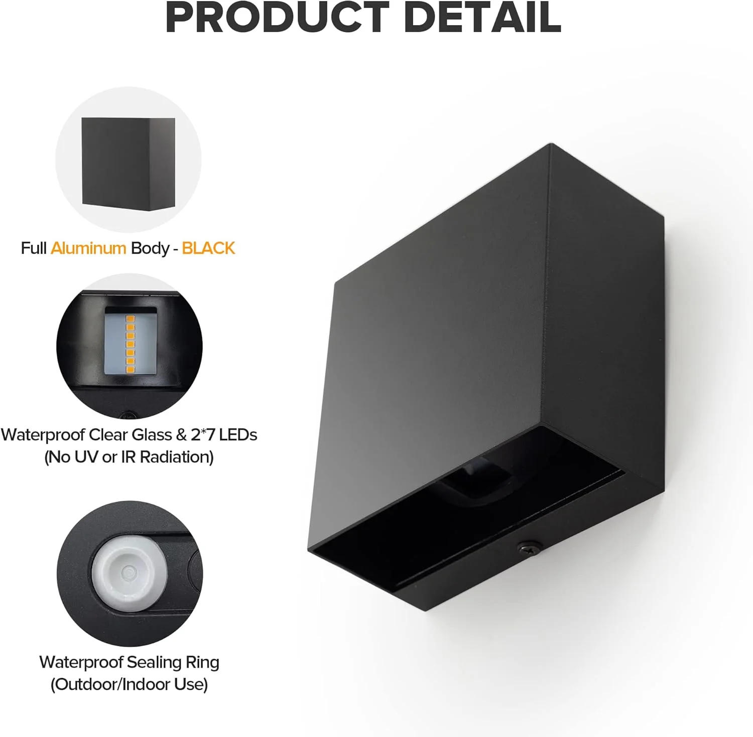 چراغ دیواری مدرن LED رو به بالا و پایین LUTEC، چراغ دیواری داخلی و خارجی آلومینیومی ضد زنگ، 10 وات 3000K سفید گرم، چراغ دیواری بیرونی با قابلیت تنظیم زاویه، ضد آب برای ایوان، پاسیو، باغ، اتاق خواب - مشکی چراغ دیواری مدرن LED رو به بالا و پایین LUTEC، چراغ دیواری داخلی و خارجی آلومینیومی ضد زنگ، 10 وات 3000K سفید گرم، چراغ دیواری بیرونی با قابلیت تنظیم زاویه، ضد آب برای ایوان، پاسیو، باغ، اتاق خواب - مشکی