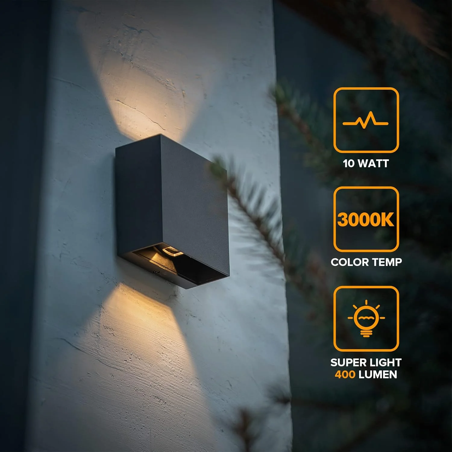 چراغ دیواری مدرن LED رو به بالا و پایین LUTEC، چراغ دیواری داخلی و خارجی آلومینیومی ضد زنگ، 10 وات 3000K سفید گرم، چراغ دیواری بیرونی با قابلیت تنظیم زاویه، ضد آب برای ایوان، پاسیو، باغ، اتاق خواب - مشکی چراغ دیواری مدرن LED رو به بالا و پایین LUTEC، چراغ دیواری داخلی و خارجی آلومینیومی ضد زنگ، 10 وات 3000K سفید گرم، چراغ دیواری بیرونی با قابلیت تنظیم زاویه، ضد آب برای ایوان، پاسیو، باغ، اتاق خواب - مشکی