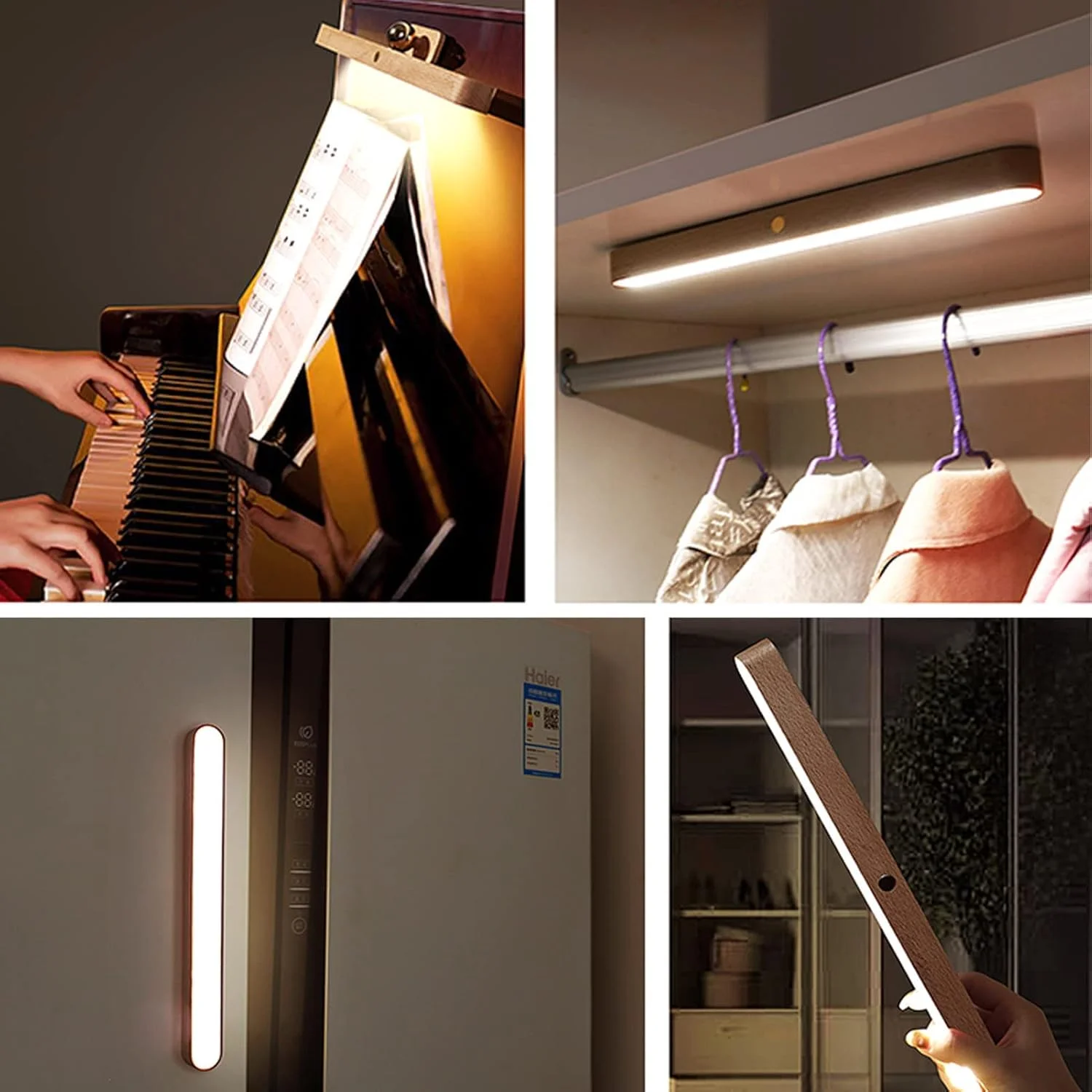 چراغ دیواری چوبی ال ای دی MAKINGTEC، چراغ مغناطیسی با قابلیت چرخش 360 درجه، چراغ های دیواری با باتری، چراغ خواب ال ای دی قابل شارژ USB برای مطالعه، آرایش و روشنایی منزل چراغ دیواری چوبی ال ای دی MAKINGTEC، چراغ مغناطیسی با قابلیت چرخش 360 درجه، چراغ های دیواری با باتری، چراغ خواب ال ای دی قابل شارژ USB برای مطالعه، آرایش و روشنایی منزل