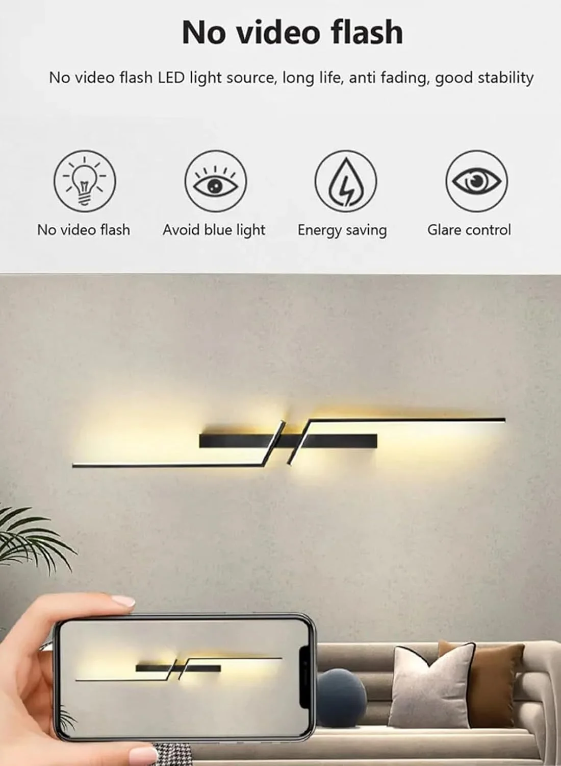 چراغ دیواری ال ای دی نواری مدرن LEDPTS.jP (60 سانتی متر، سه دمای رنگ، مشکی) چراغ های ال ای دی دیوارکوب کنار تخت خواب مینیمالیستی اتاق نشیمن تلویزیون مبل پس زمینه دیوار چراغ دیواری ال ای دی نواری مدرن LEDPTS.jP (60 سانتی متر، سه دمای رنگ، مشکی) چراغ های ال ای دی دیوارکوب کنار تخت خواب مینیمالیستی اتاق نشیمن تلویزیون مبل پس زمینه دیوار