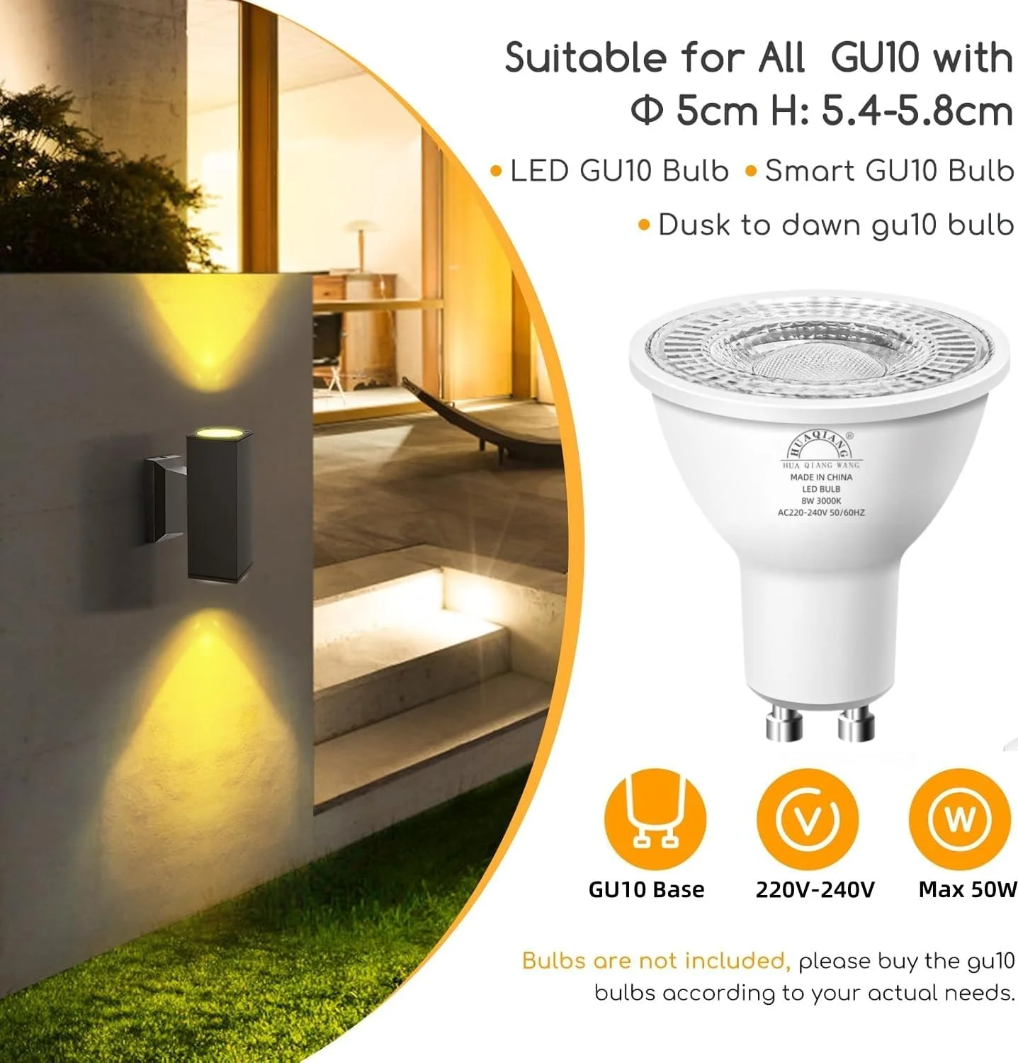 چراغ دیواری مشکی مدرن HUA QIANG WANG مناسب فضای باز، پایه GU10، چراغ دیواری بیرونی رو به بالا و پایین، ضد آب IP65، مناسب برای درب ورودی، ایوان، باغ، پاسیو چراغ دیواری مشکی مدرن HUA QIANG WANG مناسب فضای باز، پایه GU10، چراغ دیواری بیرونی رو به بالا و پایین، ضد آب IP65، مناسب برای درب ورودی، ایوان، باغ، پاسیو