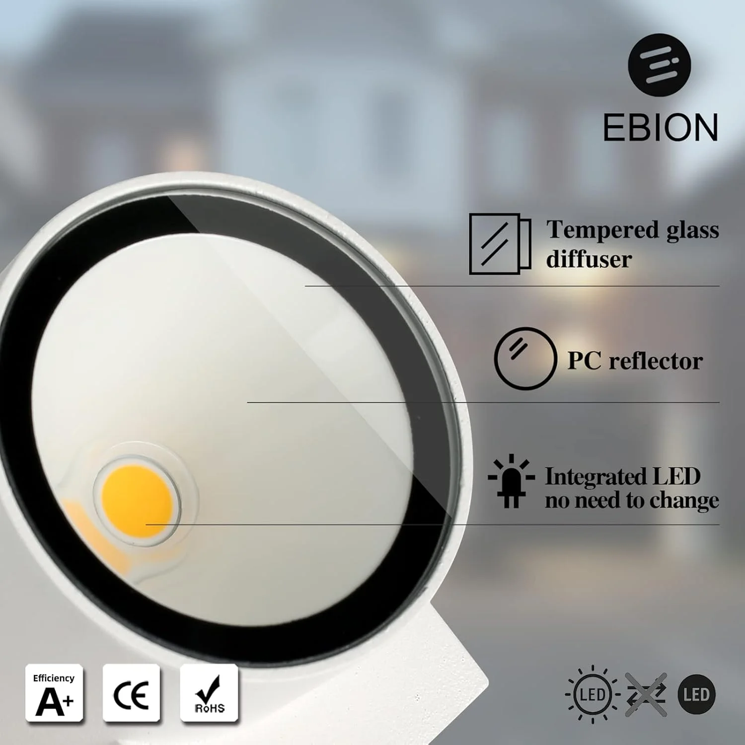 چراغ دیواری بیرونی ابیون، چراغ دیواری LED بالا و پایین IP65، روشنایی 10 وات x 2، شمعدان دیواری آلومینیومی مدرن برای اتاق نشیمن داخلی و خارجی (سفید) چراغ دیواری بیرونی ابیون، چراغ دیواری LED بالا و پایین IP65، روشنایی 10 وات x 2، شمعدان دیواری آلومینیومی مدرن برای اتاق نشیمن داخلی و خارجی (سفید)