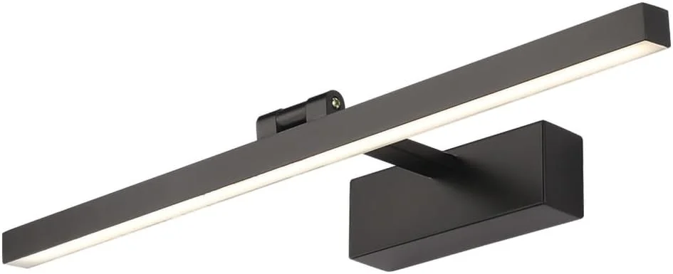 چراغ روشنایی مشکی کم نور شونده 15.7 اینچی، چراغ های مدرن حمام 3000-6500K، چراغ LED آلومینیومی مشکی چرخشی، چراغ دیواری مدرن چراغ روشنایی مشکی کم نور شونده 15.7 اینچی، چراغ های مدرن حمام 3000-6500K، چراغ LED آلومینیومی مشکی چرخشی، چراغ دیواری مدرن