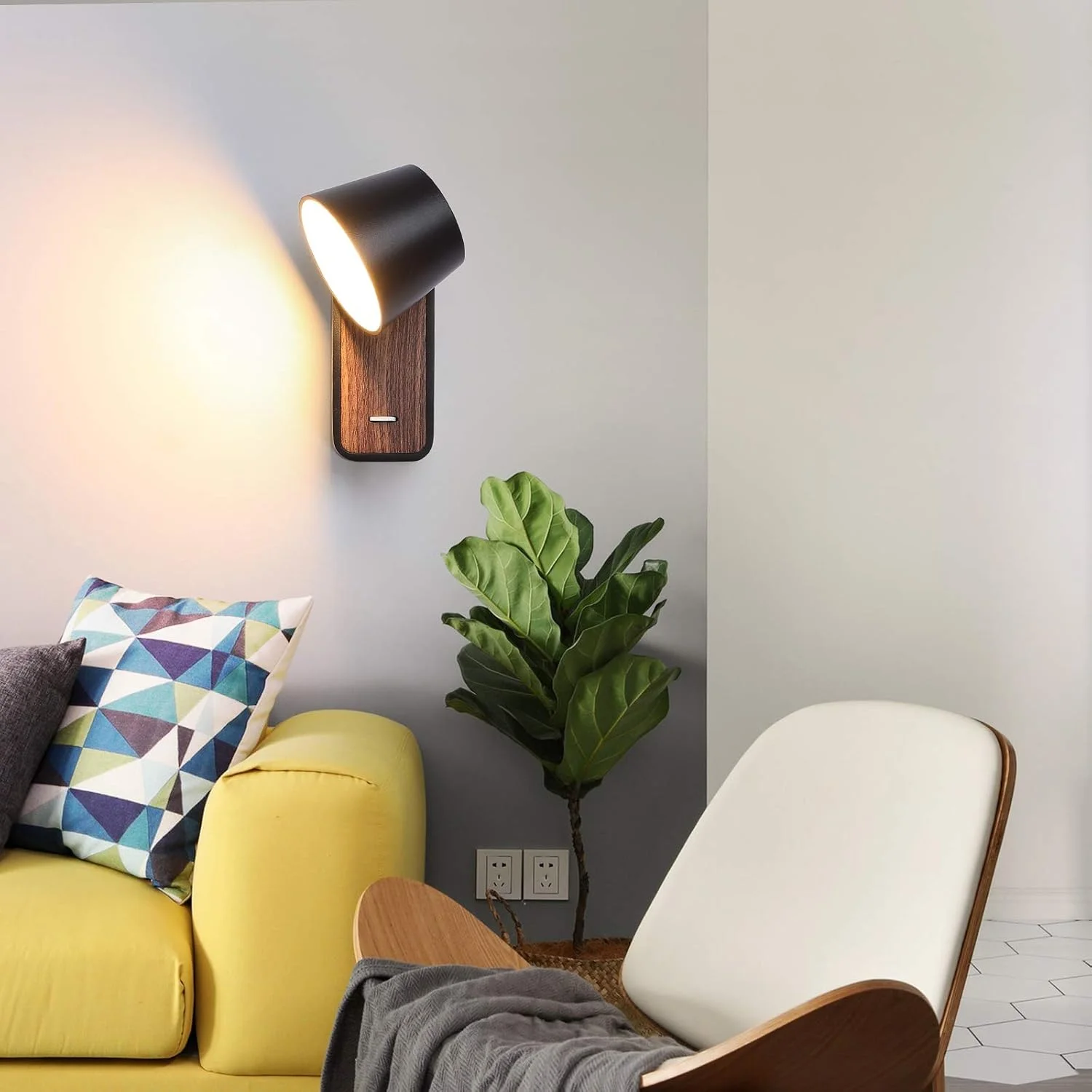چراغ دیواری ال ای دی مشکی با سیم اتصال برای اتاق خواب، راهرو، اتاق نشیمن، روشنایی داخلی مدرن، چراغ های مطالعه چرخشی کنار تخت خواب به سبک نوردیک، چراغ های دیواری چوبی بالا و پایین با کلید چراغ دیواری ال ای دی مشکی با سیم اتصال برای اتاق خواب، راهرو، اتاق نشیمن، روشنایی داخلی مدرن، چراغ های مطالعه چرخشی کنار تخت خواب به سبک نوردیک، چراغ های دیواری چوبی بالا و پایین با کلید