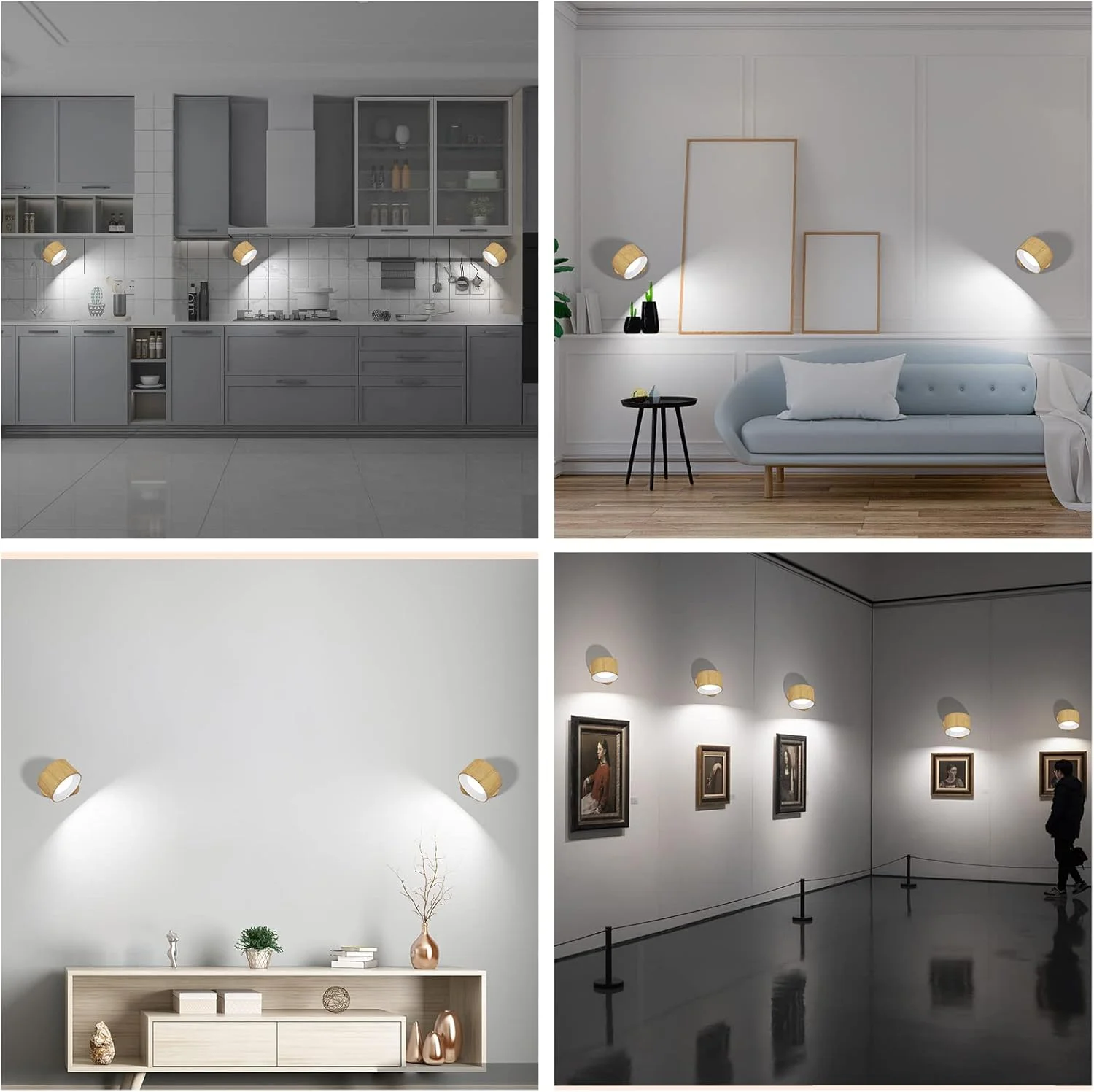 چراغ دیواری ال ای دی Deyagoo، چراغ دیواری قابل شارژ با پورت USB، دارای 3 دمای رنگ و 3 سطح روشنایی، توپ مغناطیسی چرخان 360 درجه، چراغ بدون سیم برای مطالعه کنار تخت - چوبی چراغ دیواری ال ای دی Deyagoo، چراغ دیواری قابل شارژ با پورت USB، دارای 3 دمای رنگ و 3 سطح روشنایی، توپ مغناطیسی چرخان 360 درجه، چراغ بدون سیم برای مطالعه کنار تخت - چوبی