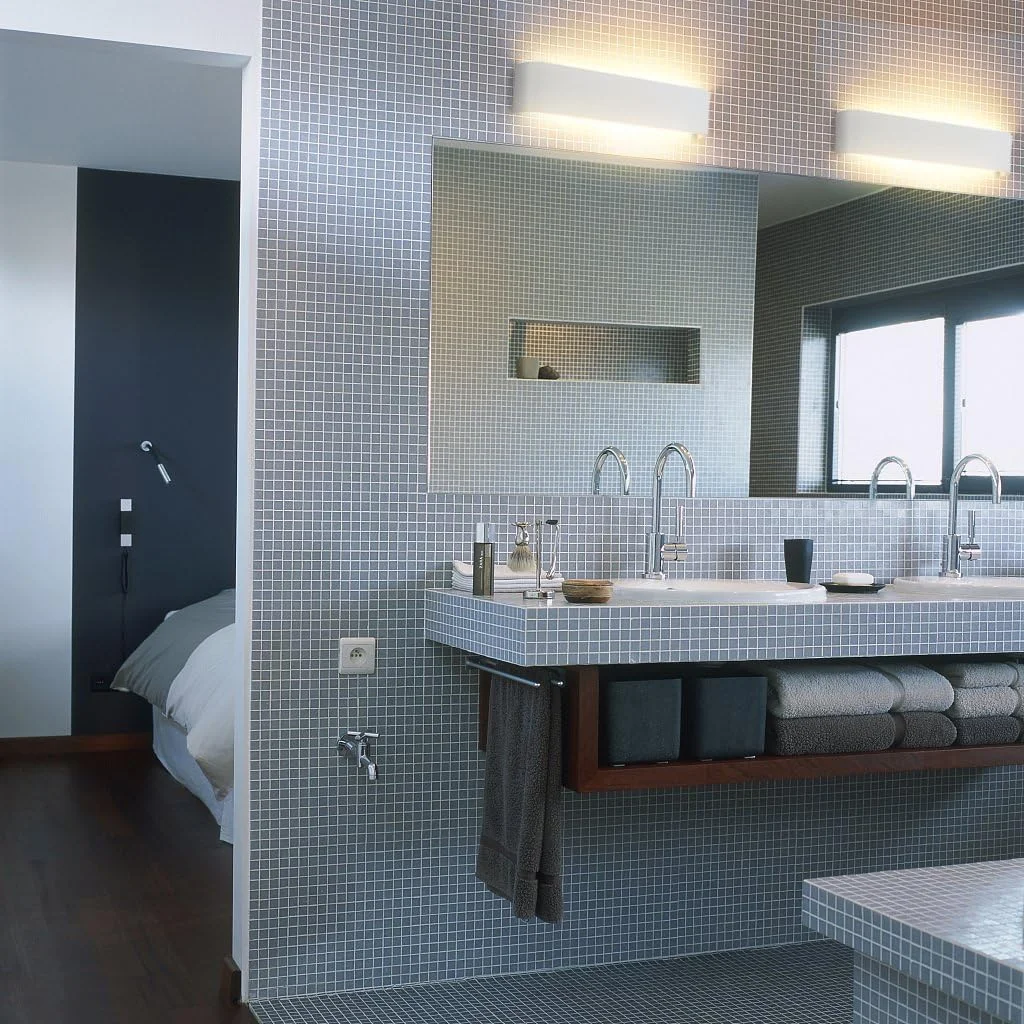 چراغ دیواری ال ای دی ChangM داخلی 40 سانتی متر، بسته 2 عددی چراغ دیواری آلومینیومی 16 وات 3000K سفید گرم، سبک مدرن نور بالا و پایین دیوار، مناسب برای اتاق خواب، حمام، اتاق نشیمن، راهرو، آشپزخانه، راه پله (سفید)