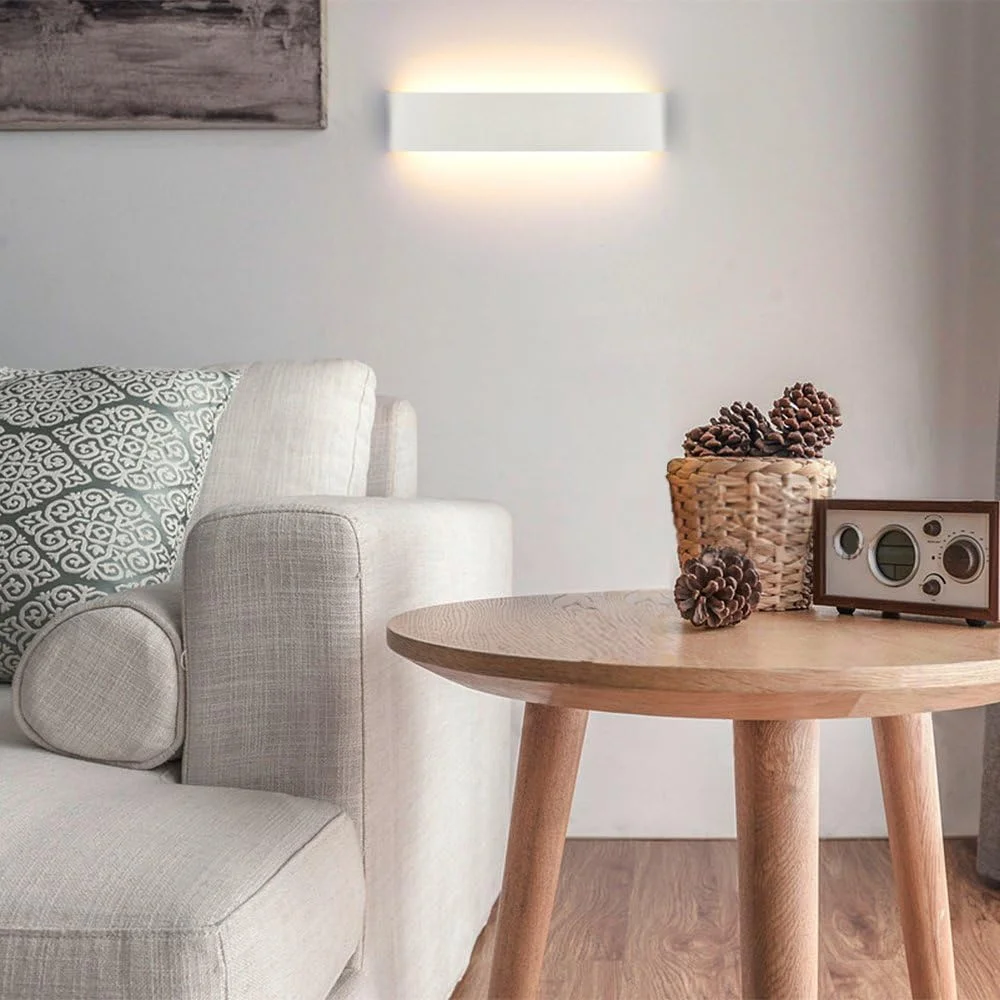 چراغ دیواری ال ای دی ChangM داخلی 40 سانتی متر، بسته 2 عددی چراغ دیواری آلومینیومی 16 وات 3000K سفید گرم، سبک مدرن نور بالا و پایین دیوار، مناسب برای اتاق خواب، حمام، اتاق نشیمن، راهرو، آشپزخانه، راه پله (سفید)