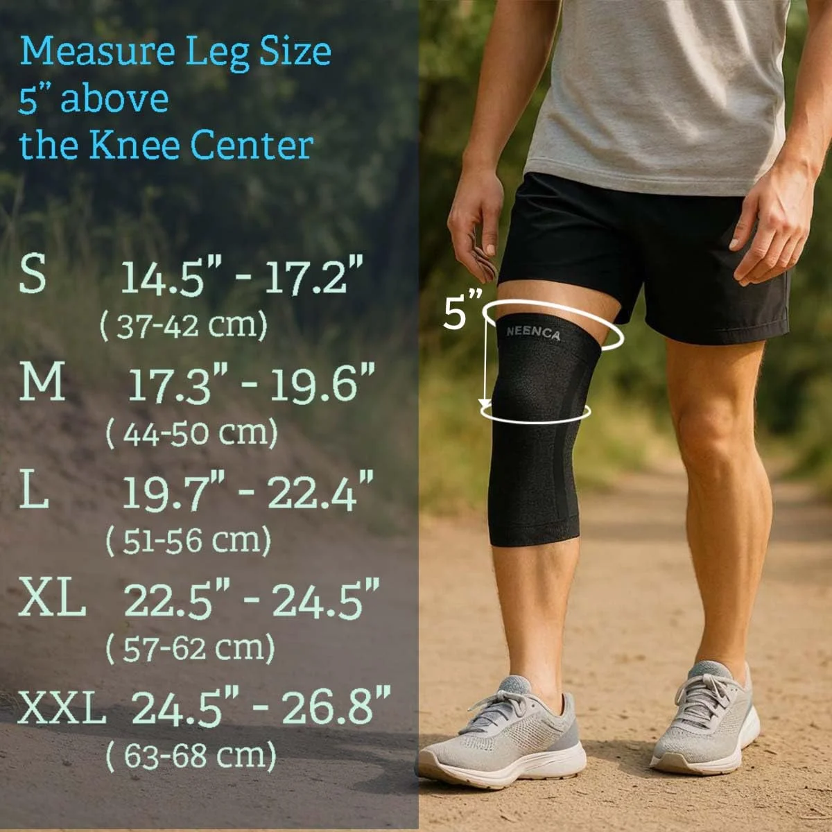 زانوبند نینکا - زانوبند برای درد زانو، تسکین درد مفاصل، تورم، تسکین التهاب و گردش خون، پشتیبانی زانو برای زنان و مردان