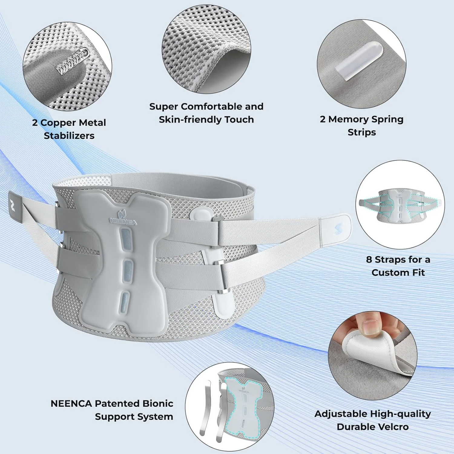 کمربند طبی نینکا برای تسکین درد کمر با سیستم پشتیبانی بیونیک، کمربند پشتیبانی کمری قابل تنظیم برای مردان و زنان با پد کمری، توری نرم و تنفسی برای دیسک فتق دار، سیاتیک، اسکولیوز و... کمربند طبی نینکا برای تسکین درد کمر با سیستم پشتیبانی بیونیک، کمربند پشتیبانی کمری قابل تنظیم برای مردان و زنان با پد کمری، توری نرم و تنفسی برای دیسک فتق دار، سیاتیک، اسکولیوز و...
