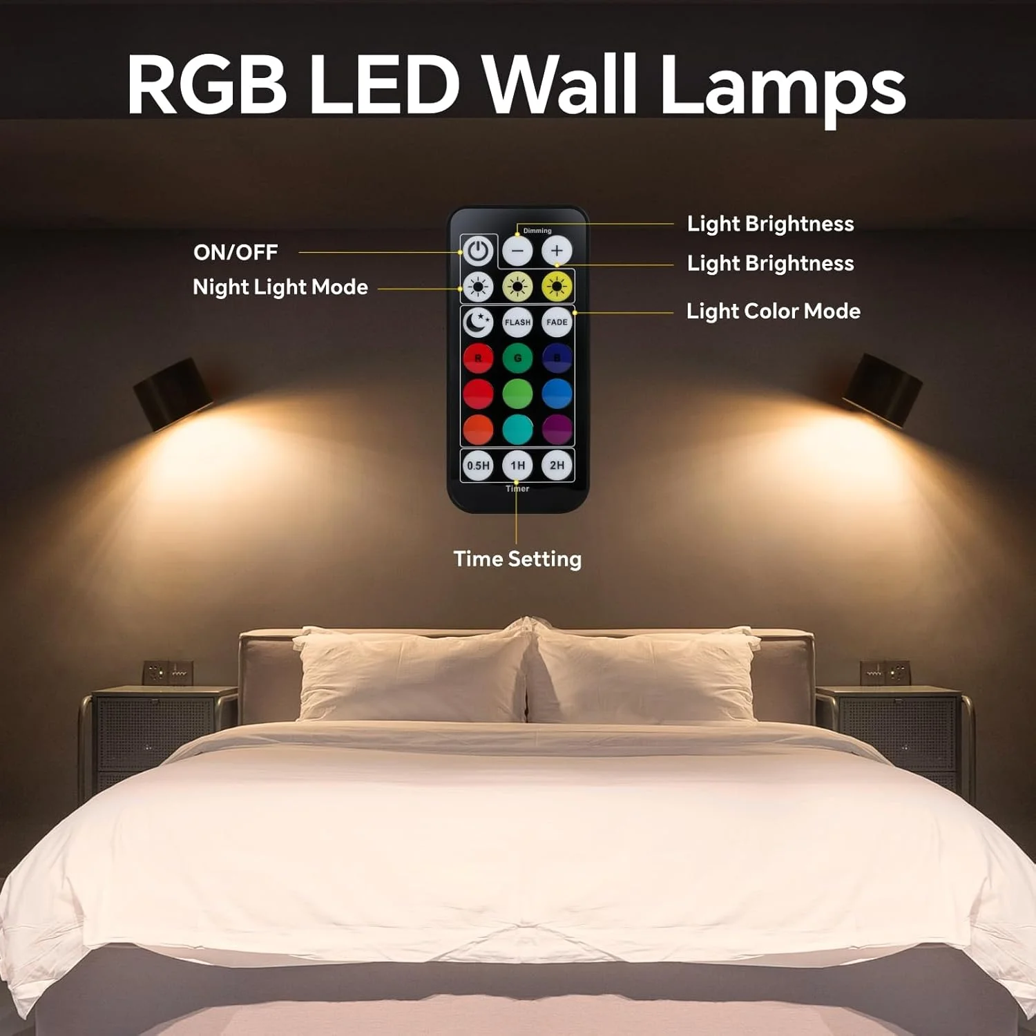 چراغ دیواری بی سیم Baytion، چراغ دیواری قابل شارژ با 3 رنگ و نورپردازی دیواری RGB قابل تنظیم، چراغ مطالعه بی سیم با چراغ دیواری چرخشی 360 درجه برای کنار تخت، راه پله، گالری (مشکی) چراغ دیواری بی سیم Baytion، چراغ دیواری قابل شارژ با 3 رنگ و نورپردازی دیواری RGB قابل تنظیم، چراغ مطالعه بی سیم با چراغ دیواری چرخشی 360 درجه برای کنار تخت، راه پله، گالری (مشکی)