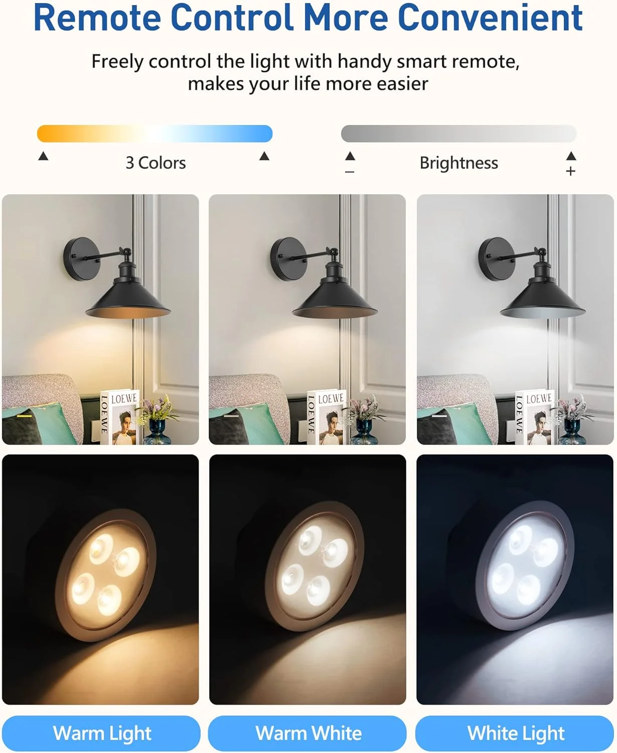 چراغ دیواری مشکی وینتیج بیسیم با باتری، چراغهای دیواری الایدی صنعتی بدون سیم با باتری، مجموعه 2 عددی، چراغ دیواری داخلی با کنترل از راه دور برای اتاق خواب، خانه روستایی، گالری چراغ دیواری مشکی وینتیج بیسیم با باتری، چراغهای دیواری الایدی صنعتی بدون سیم با باتری، مجموعه 2 عددی، چراغ دیواری داخلی با کنترل از راه دور برای اتاق خواب، خانه روستایی، گالری