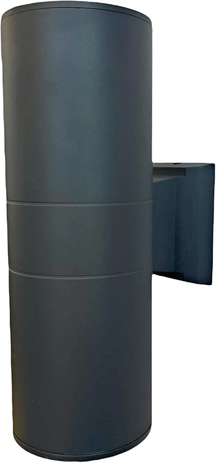 چراغ های مدرن ایوان بیرونی دو طرفه | روشنایی پاسیو بالا پایین | بدنه آلومینیومی مشکی چراغ دیواری بیرونی | استوانه ای IP65 (مشکی) با لامپ ال ای دی گرم سفید قابل تعویض E27 چراغ های مدرن ایوان بیرونی دو طرفه | روشنایی پاسیو بالا پایین | بدنه آلومینیومی مشکی چراغ دیواری بیرونی | استوانه ای IP65 (مشکی) با لامپ ال ای دی گرم سفید قابل تعویض E27