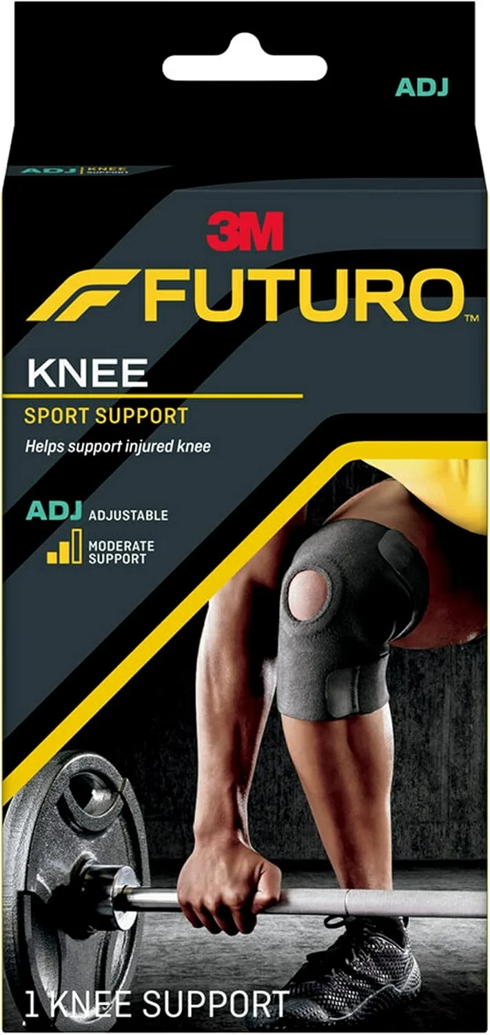 زانوبند لولایی فوتورو، سایز قابل تنظیم، 1 عدد در بسته | رنگ خاکستری تیره | 48579AER | دارای تثبیت کننده های جانبی دو محوره برای پشتیبانی محکم بعد از آسیب دیدگی | پشتیبانی قوی | محافظ زانو