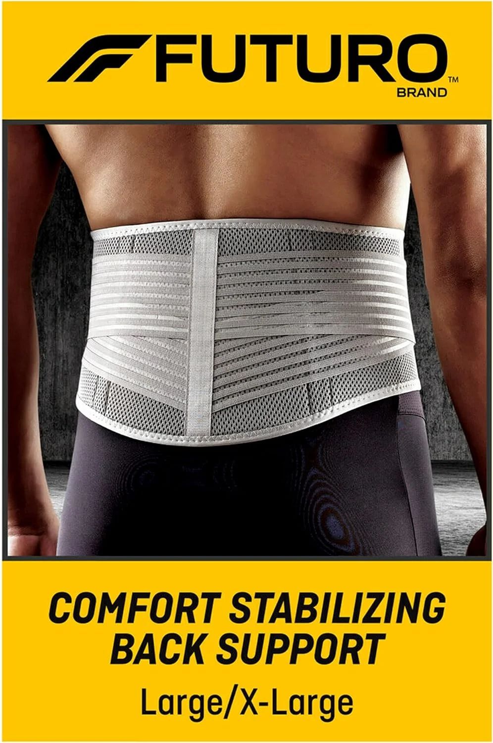 پشتیبان کمری تثبیت کننده فوتورو کامفورت سایز بزرگ/خیلی بزرگ، 1 عدد در بسته | رنگ بژ/خاکستری | 46816EN | پدهای بالشتکی به هدف قرار دادن عضلات دردناک کمک می کنند | پشتیبانی محکم | پشتیبان کمر