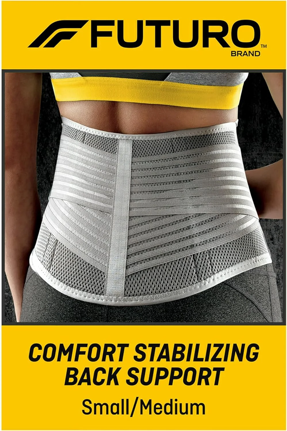 فوتورو کمربند طبی تثبیت کننده کمر سایز کوچک/متوسط، 1 عدد در بسته | رنگ بژ/خاکستری | 46815EN | پدهای بالشتکی به تسکین عضلات دردناک کمک می کنند | حمایت محکم | پشتیبانی از کمر