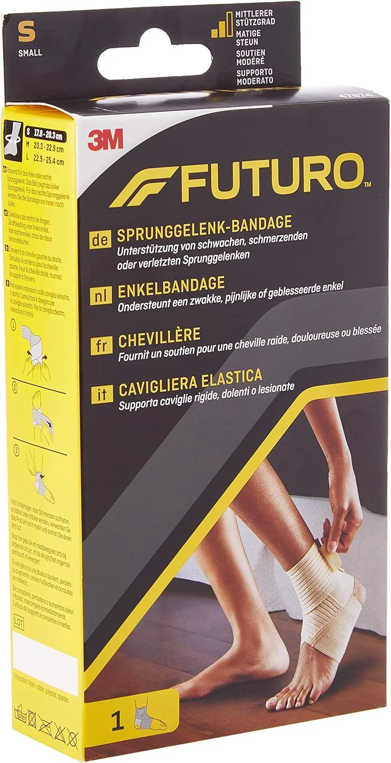 مچ بند فوتورو سایز S (17.78-20.32 سانتی متر) - پشتیبانی از مچ پای سفت، دردناک یا آسیب دیده، پشتیبانی از قوس پا، تنفس پذیر، برای ورزش و استفاده روزمره
