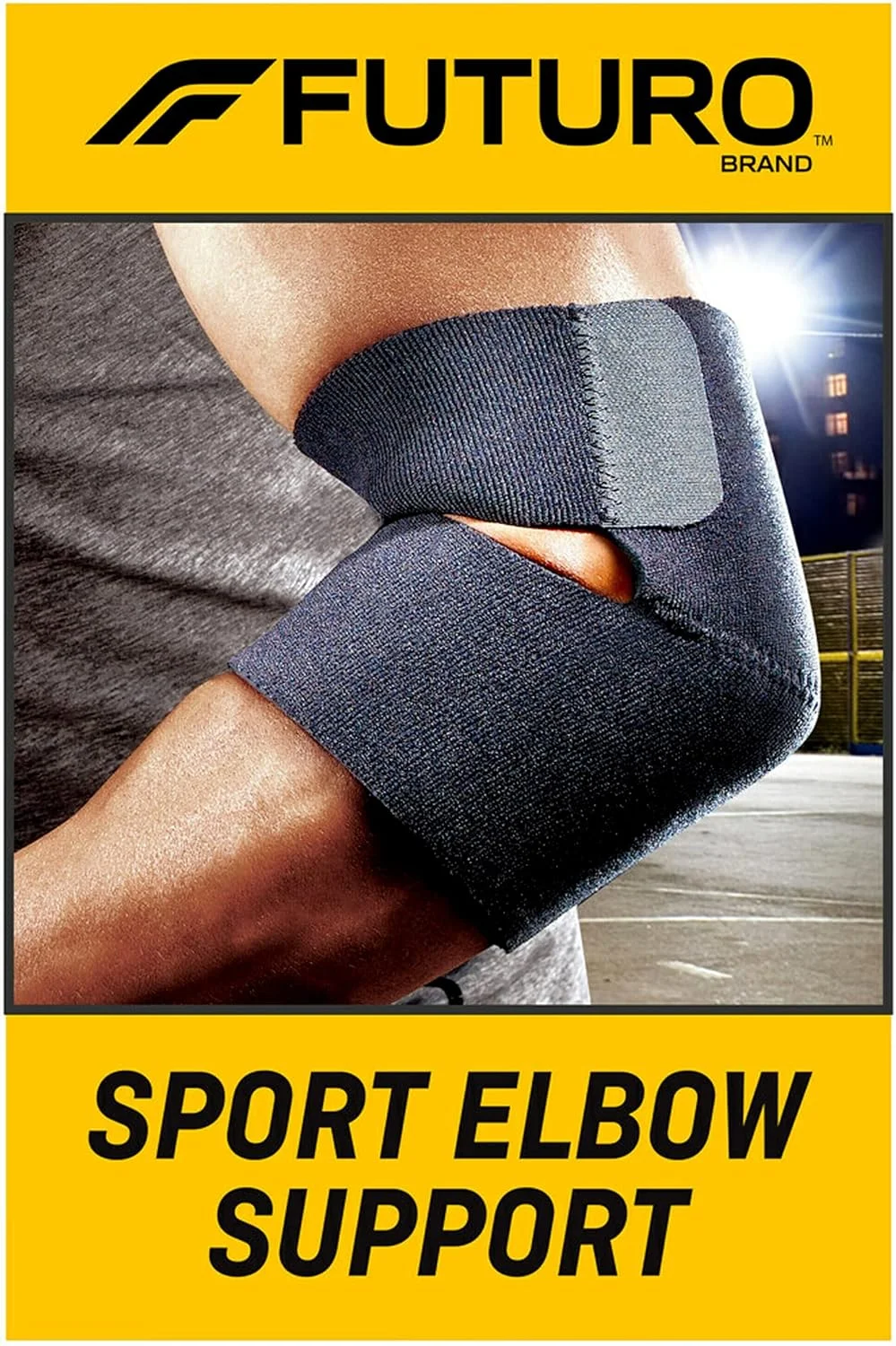 بند تنیس البو فوتورو، سایز قابل تنظیم، 1 عدد در بسته | رنگ مشکی 45975ENR | فشار هدفمند را به آرنج یا ساعد وارد می کند | حمایت از آرنج