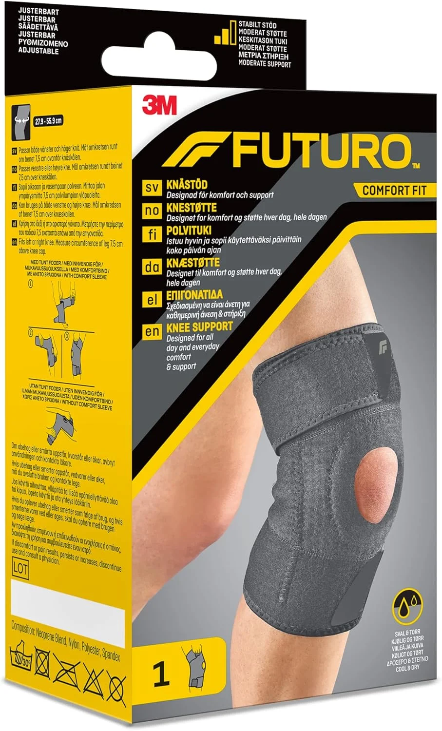 زانوبند طبی فوتورو مدل Comfort Fit 04039EU2، قابل تنظیم (27.9-55.9 سانتی متر)